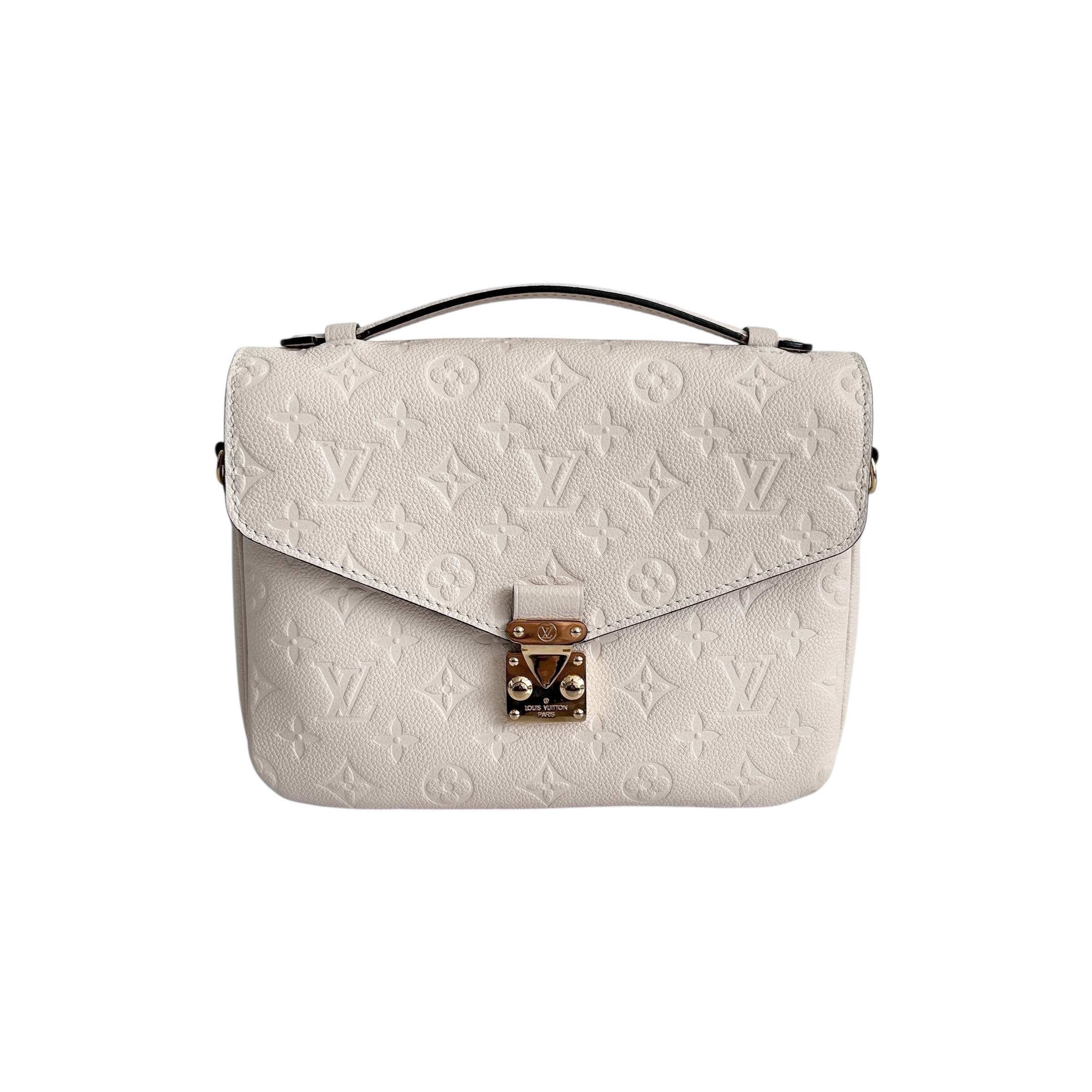 Crème Monogram Empreinte Leather Pochette Metis w/GHW