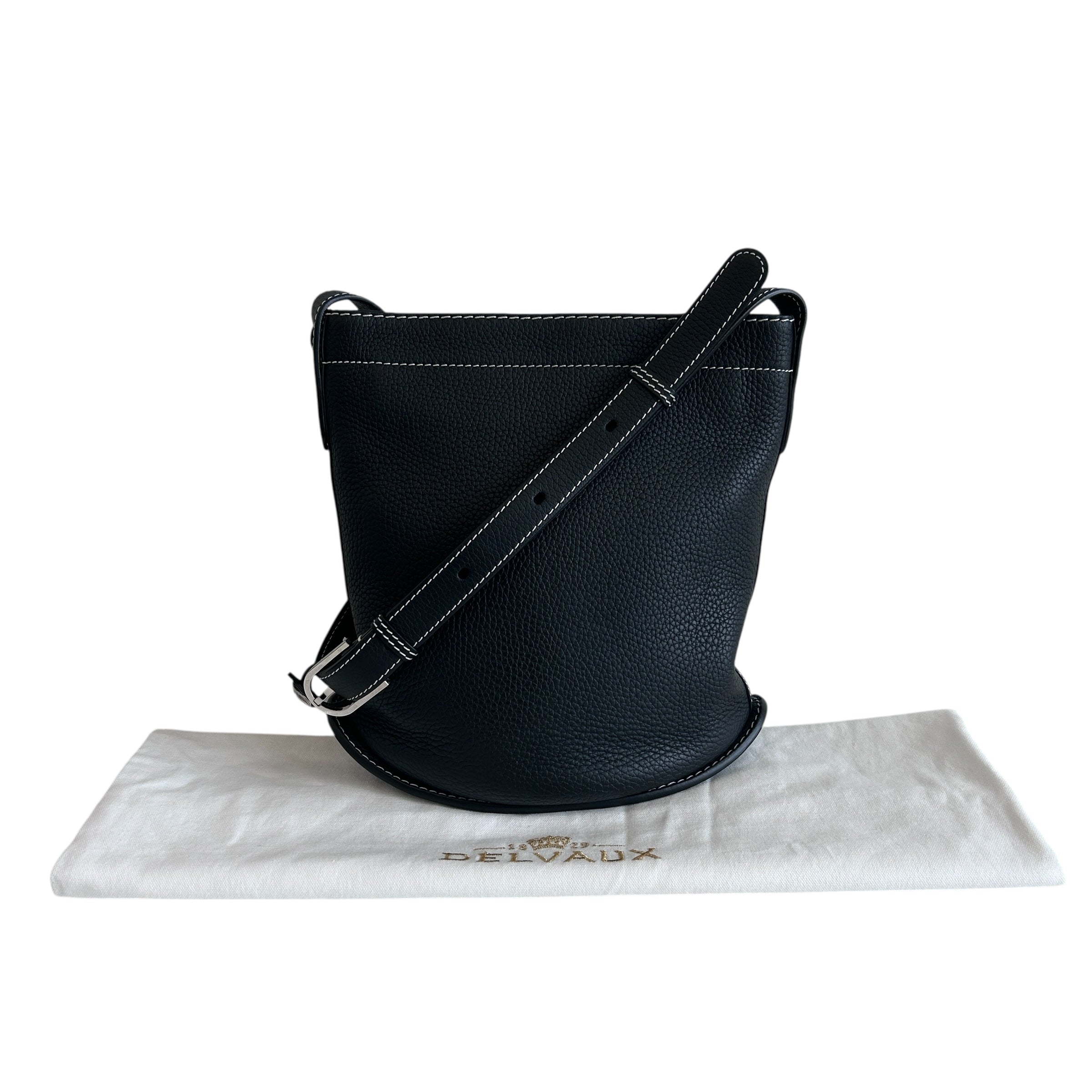 Black Pin Daily Taurillon Soft Surprique Messenger Bag w/SHW