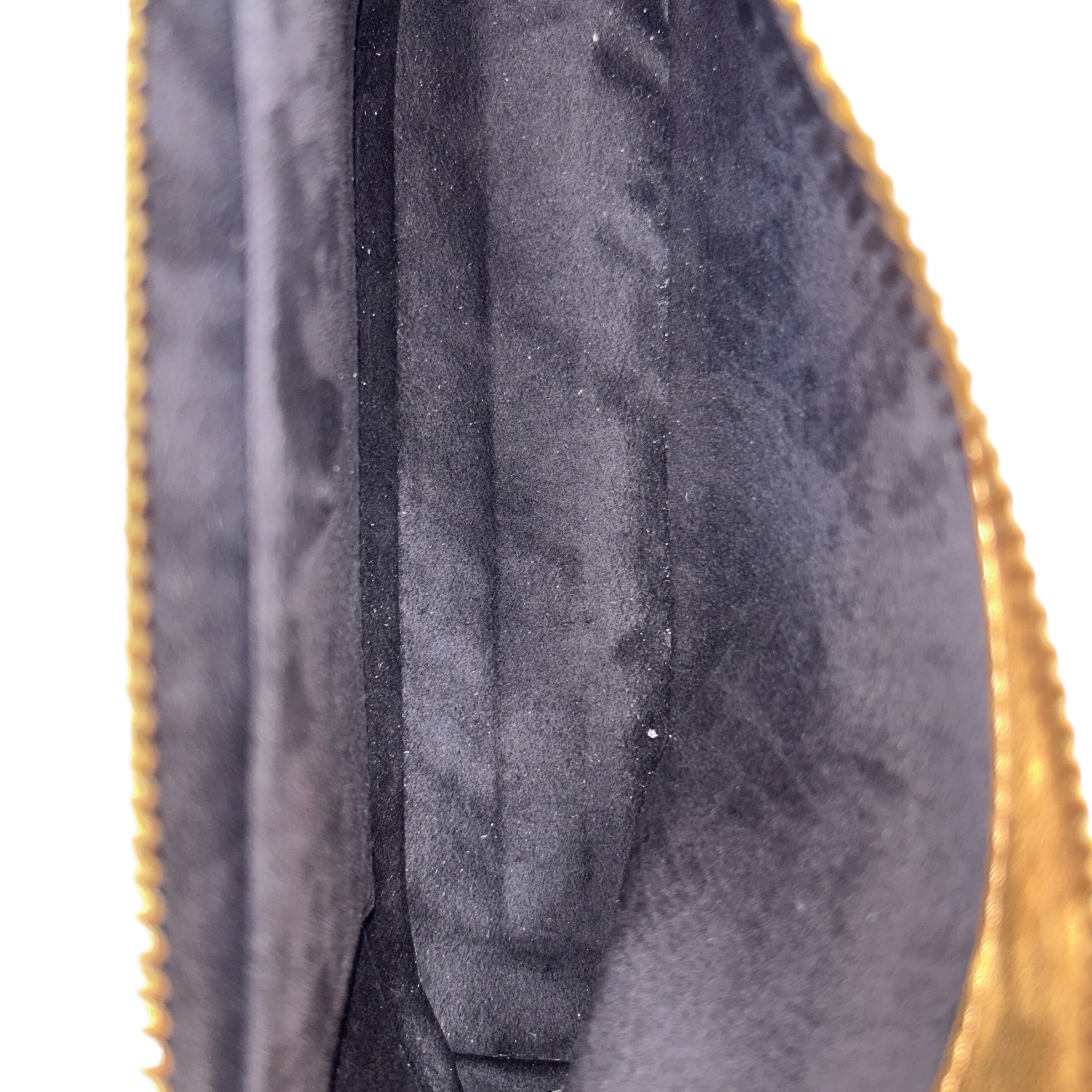 Gold Metallic Leather Hypnotic Dotcom Small Two-way Bag w/GHW