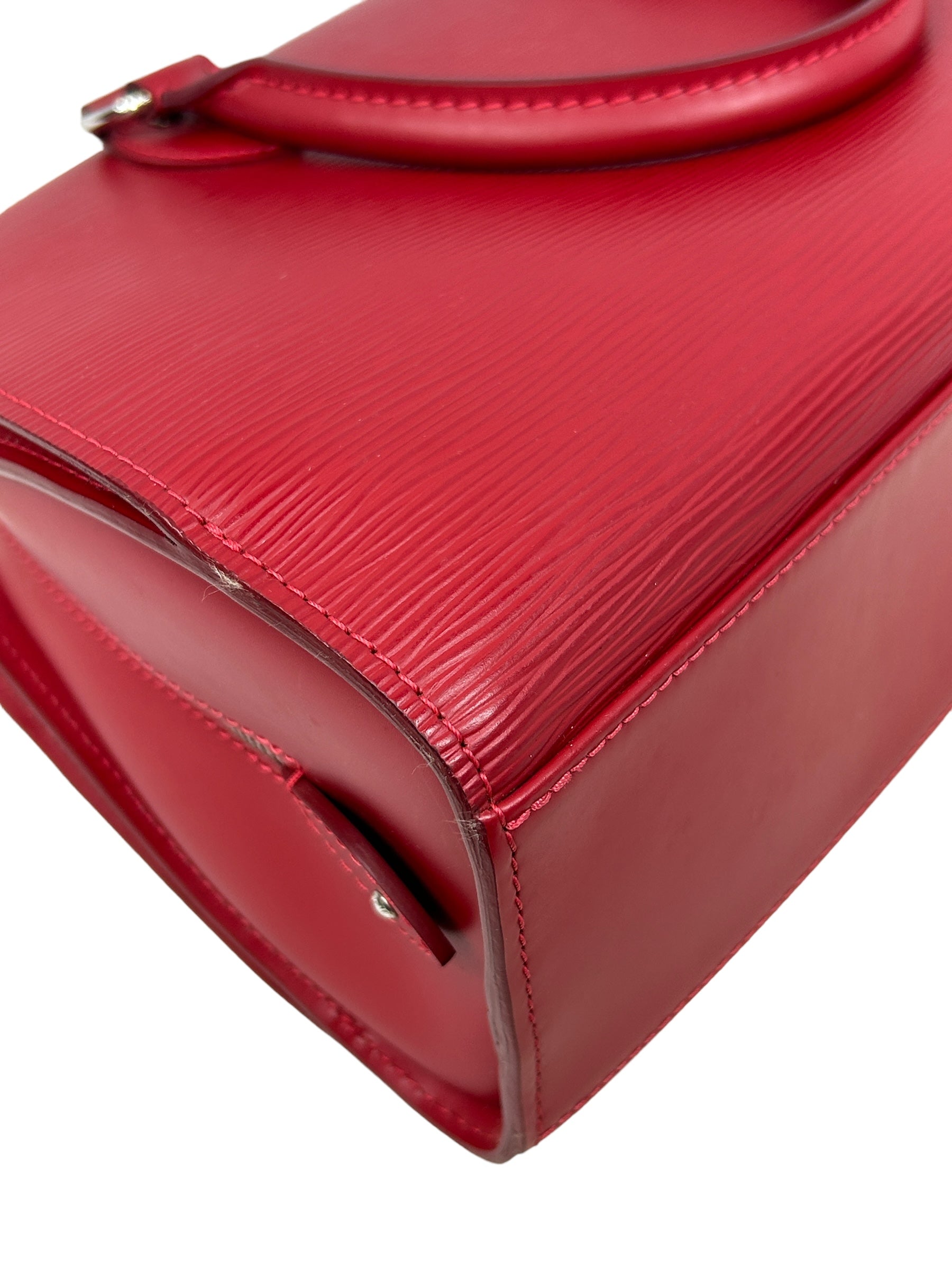 Red Epi Leather Pont Neuf Bag w/SHW