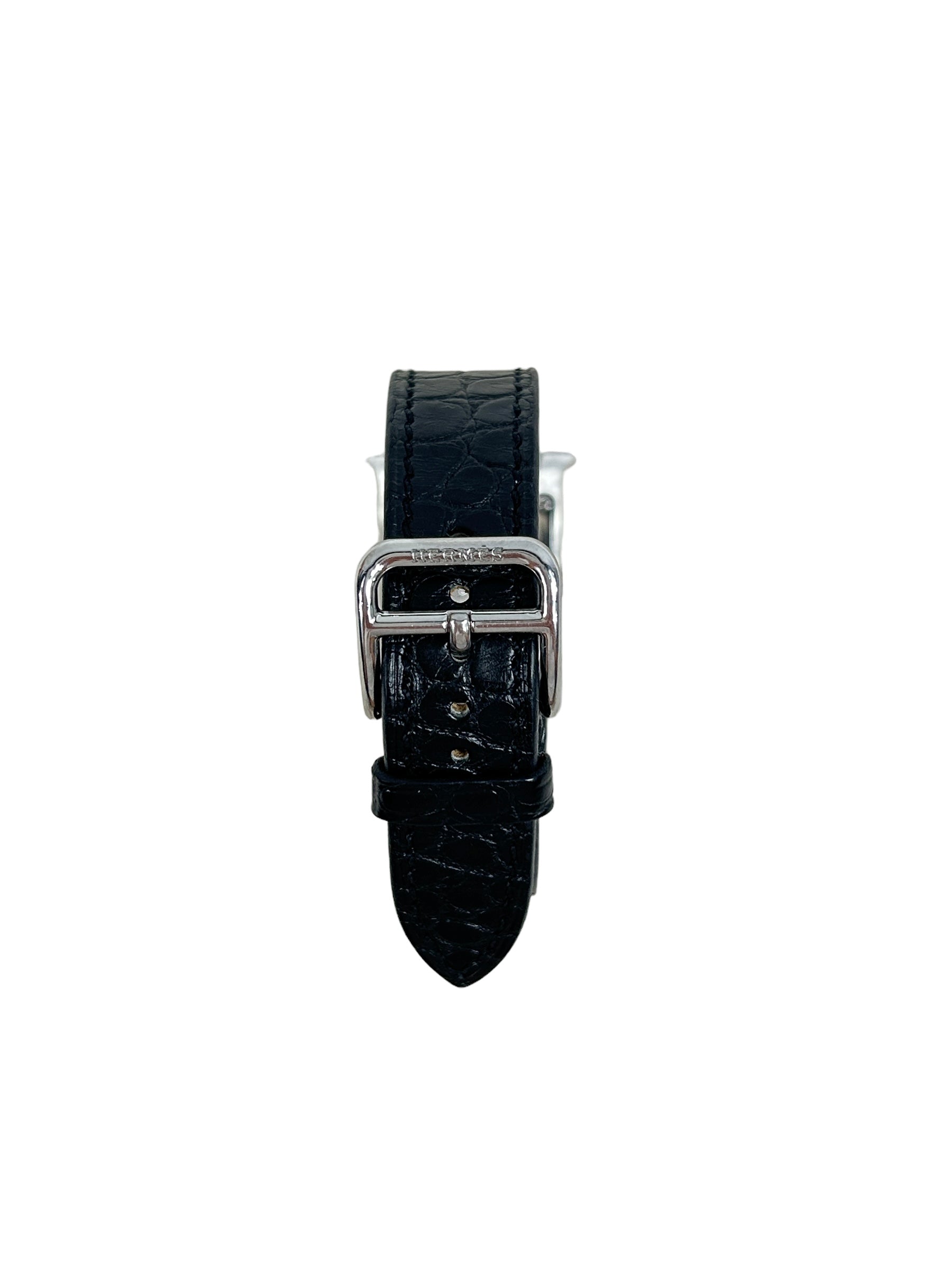 Heure H PM Acier VVS 116 (.24 ct) Diamond/ Mother of Pearl dial and Matte Alligator Strap watch in SHW