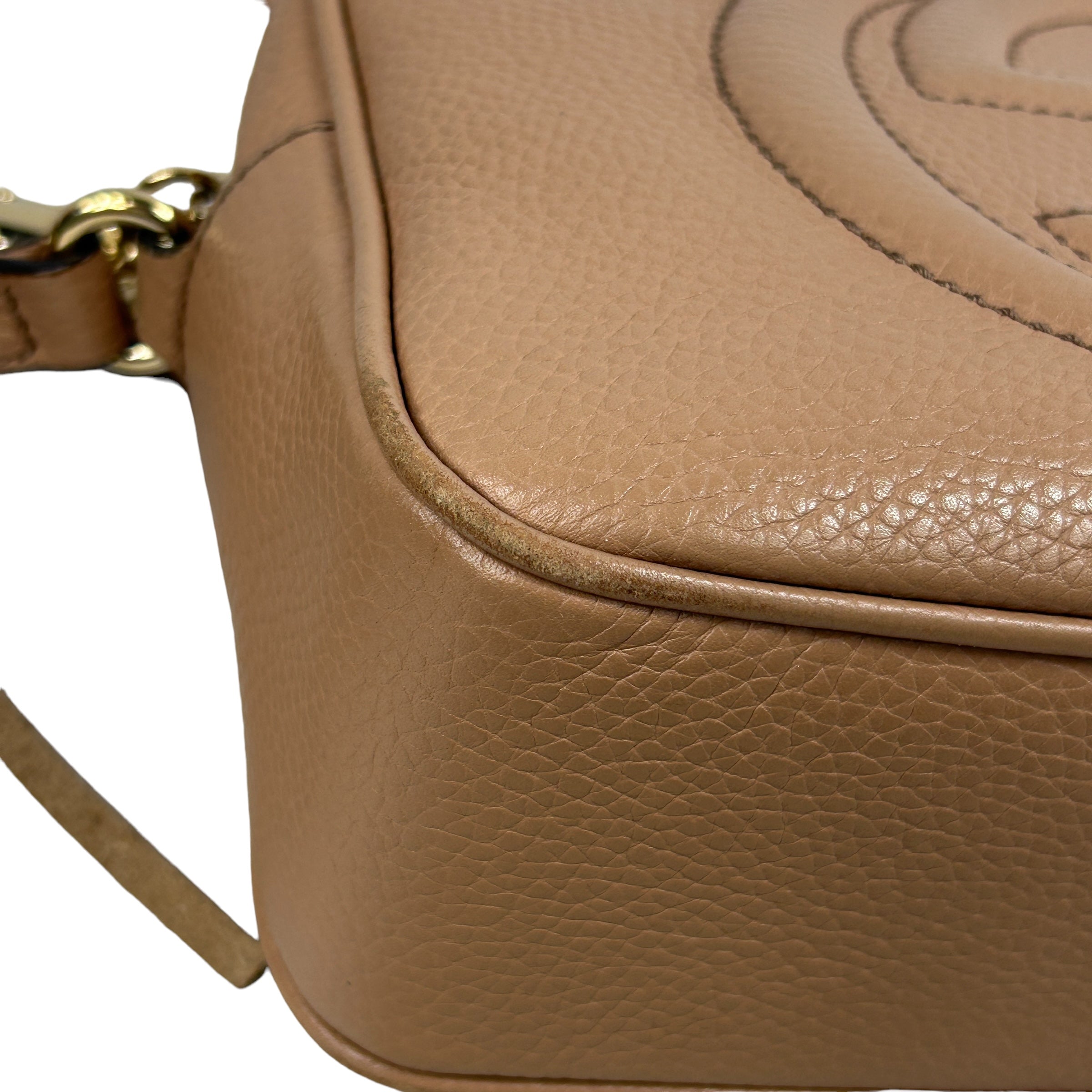 Grained Beige Leather Soho Bag w/GHW