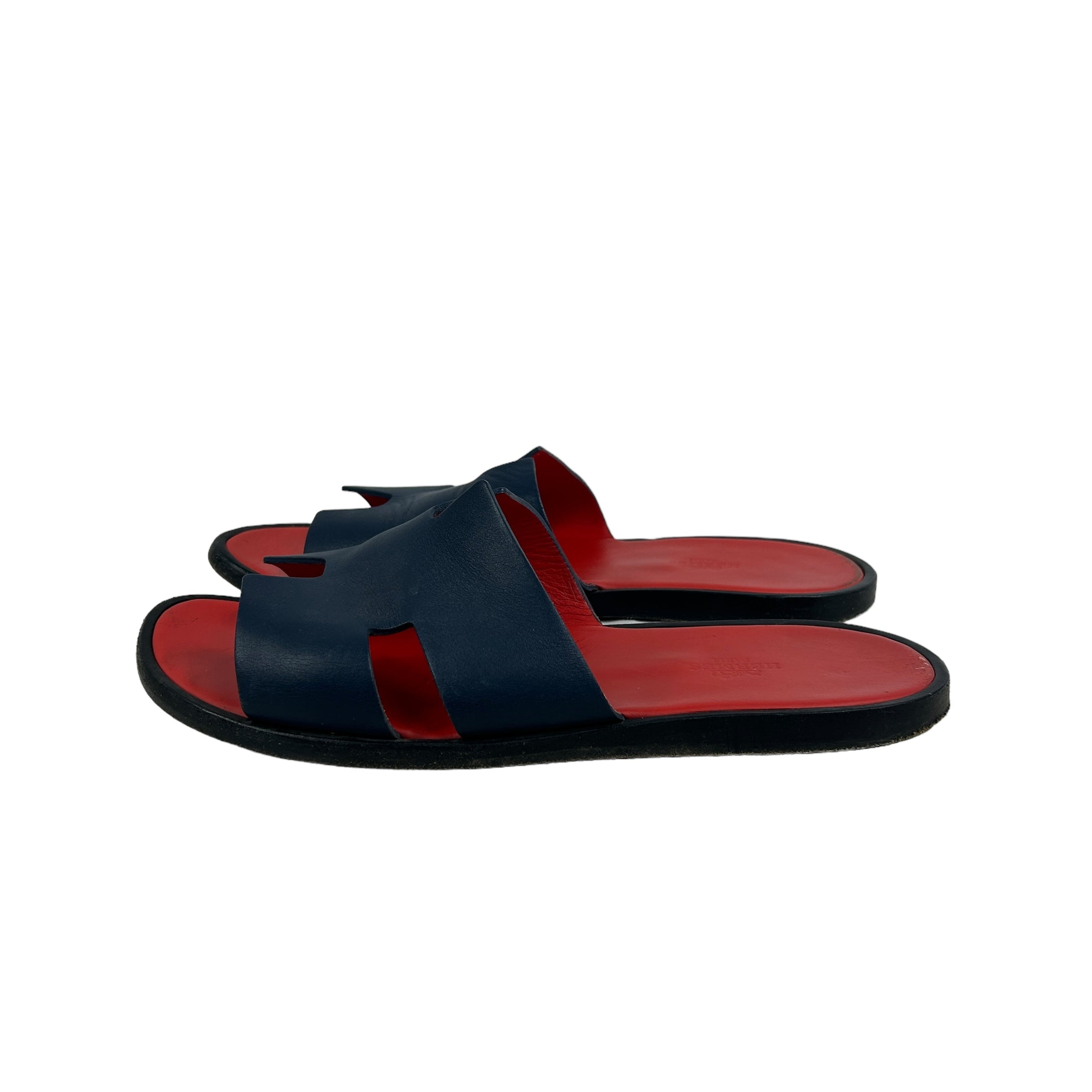 Navy Calfskin H Men’s Izmir Slides