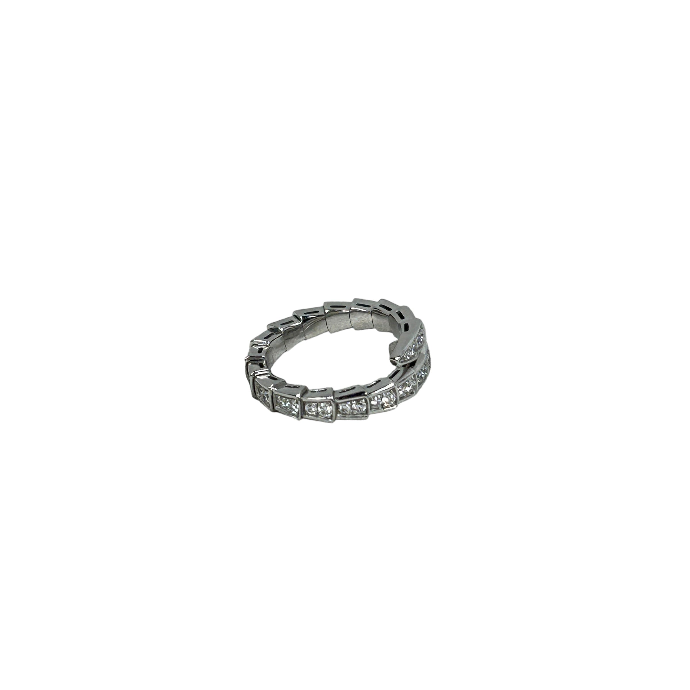 Serpenti Viper Diamond and 18K White Gold Ring