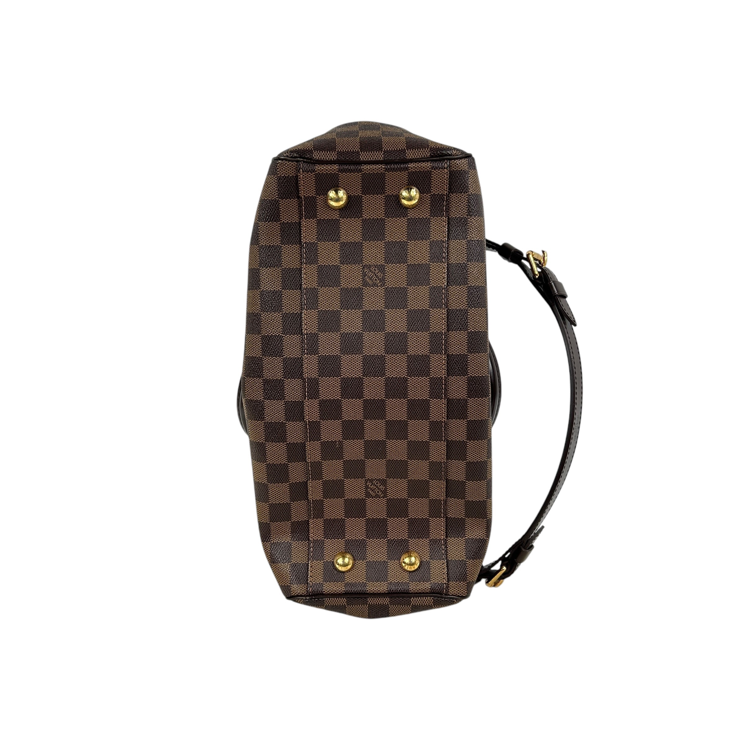 Damier Ebene Coated Canvas Trevi PM Bag w/GHW