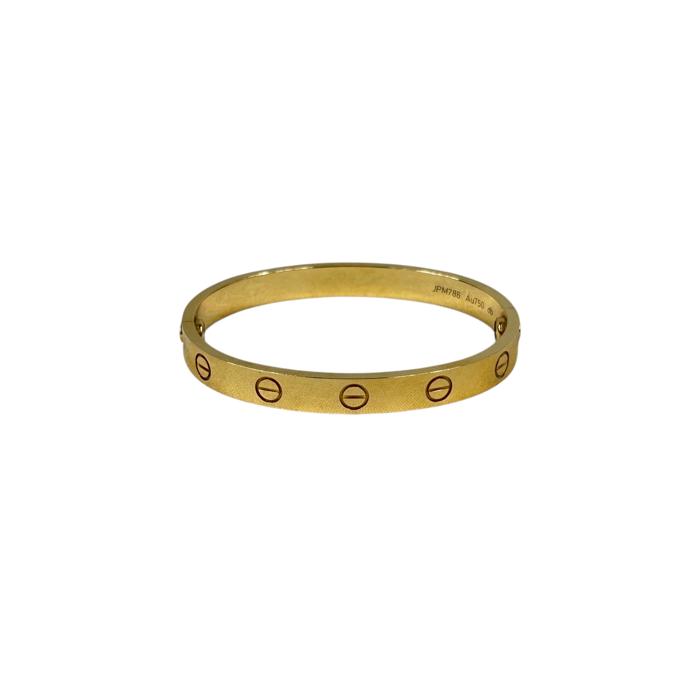 18K Yellow Gold Classic Model Love Bangle