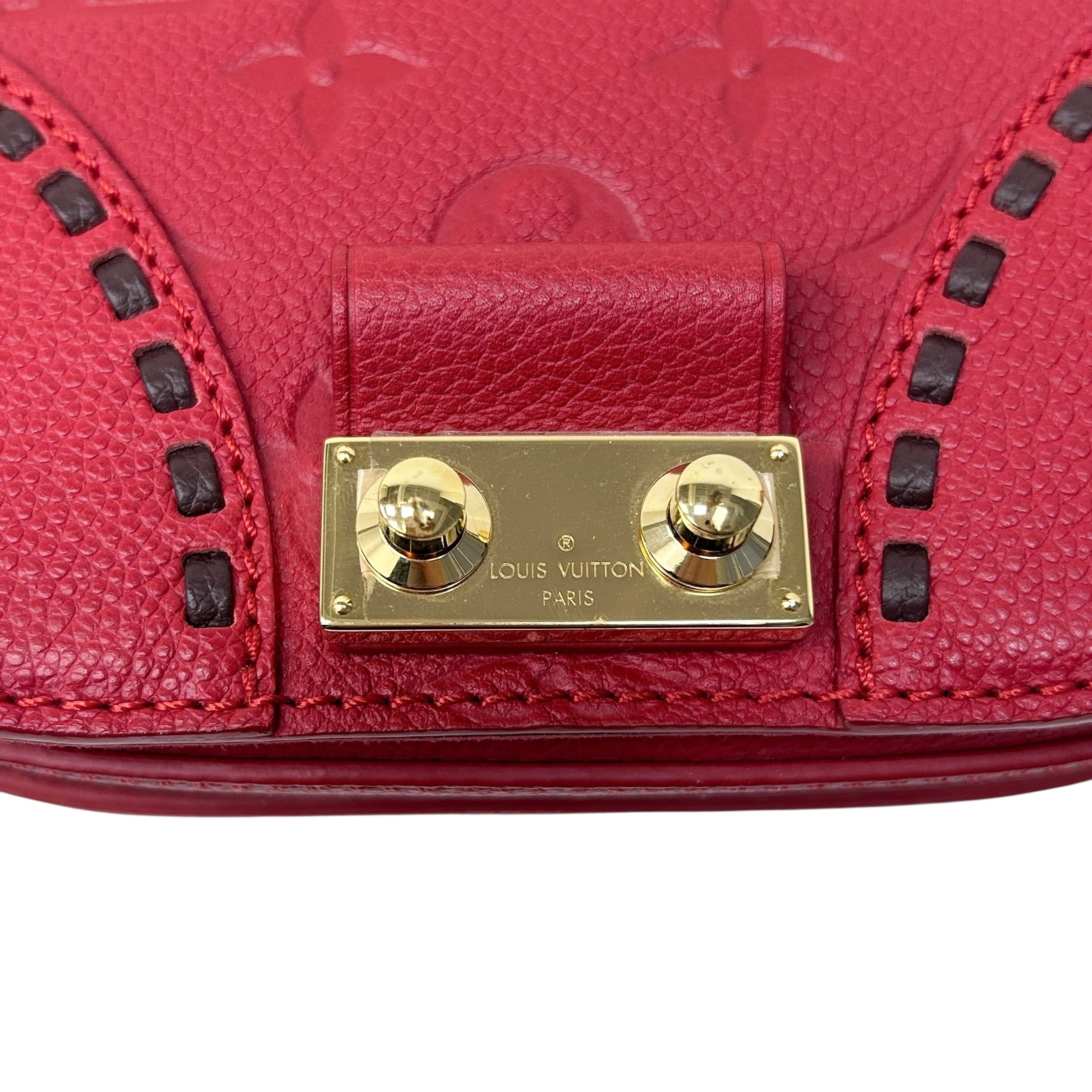 Red Monogram Empreinte Leather Junot Bag w/GHW