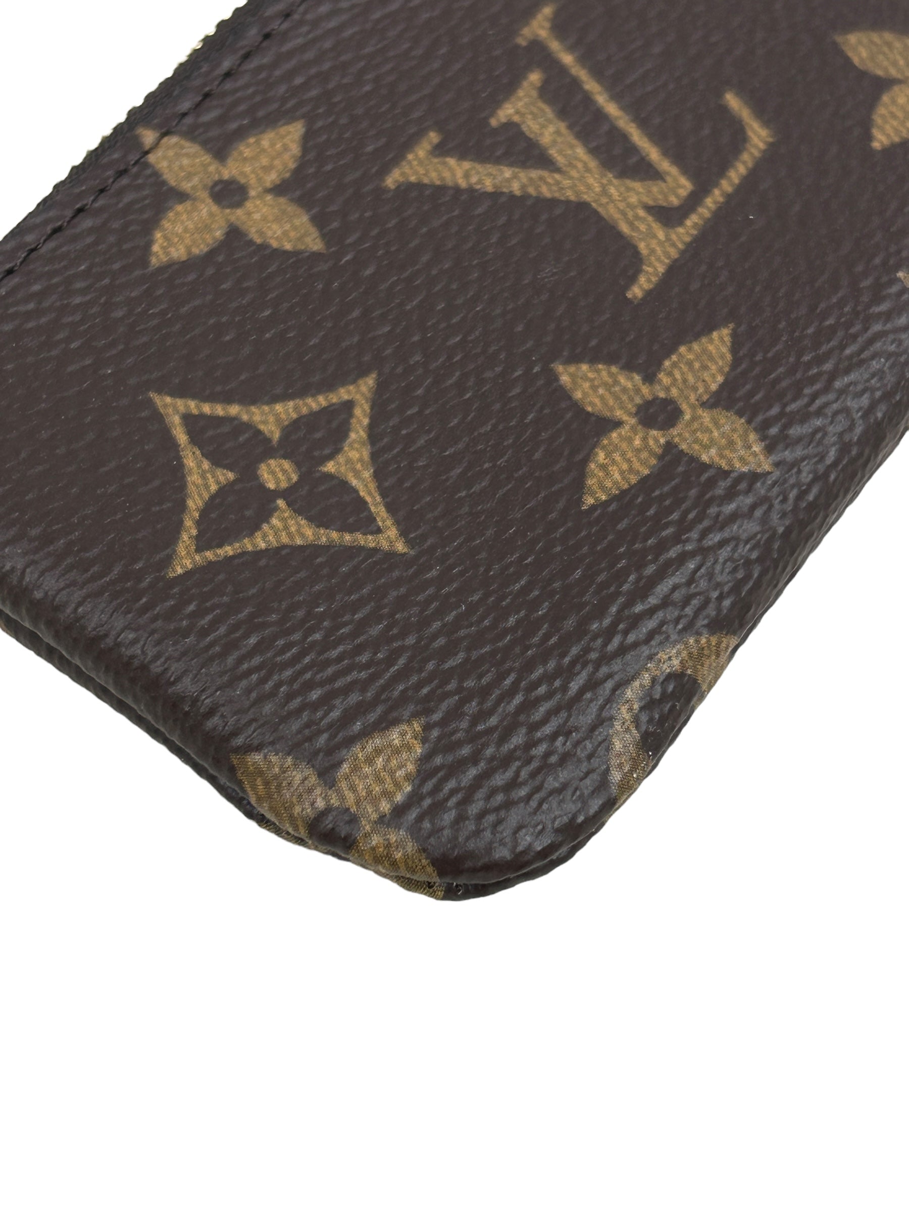 Monogram Coated Canvas Key Coin Pouch W GHW