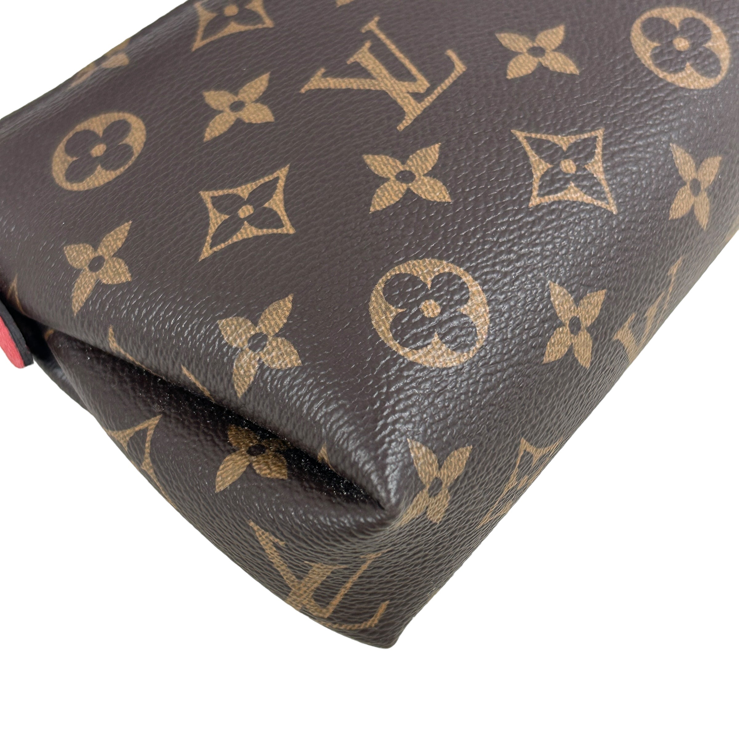 Monogram Coated Canvas Pallas Clutch w Chain and Removable Leather crossbody Strap w/GHW