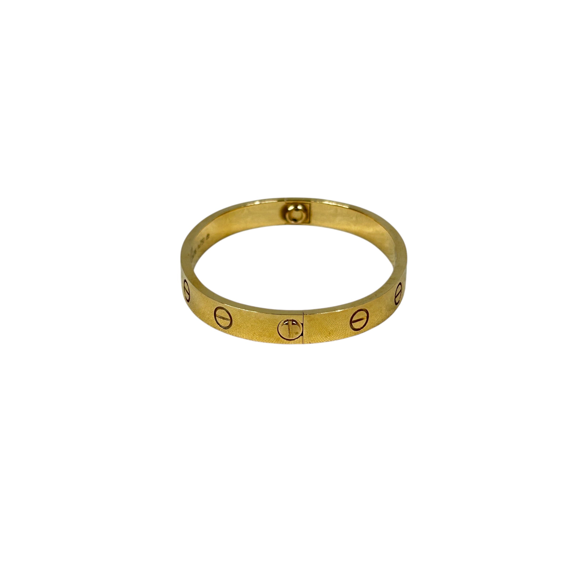 18K Yellow Gold Classic Model Love Bangle