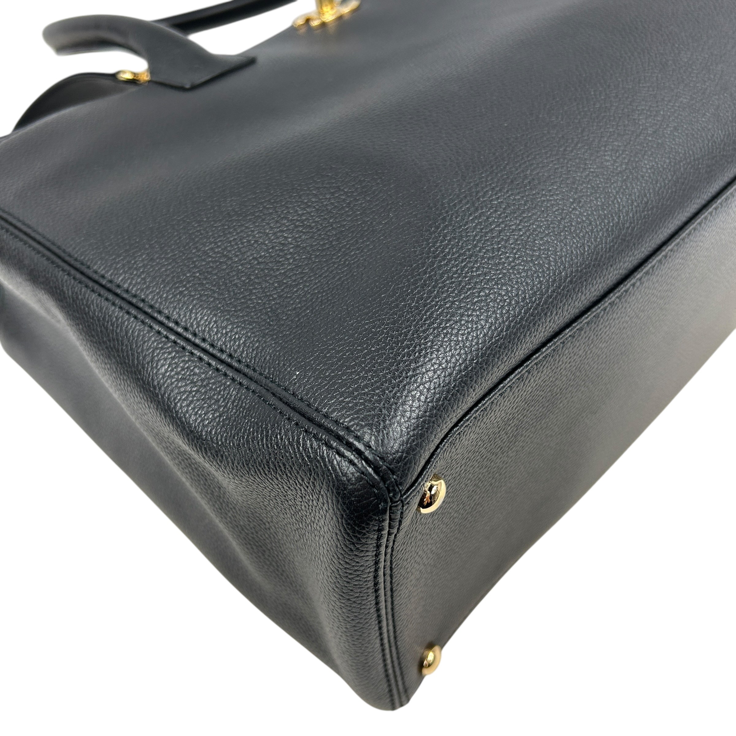 Black Caviar Executive Cerf Tote Bag w/GHW