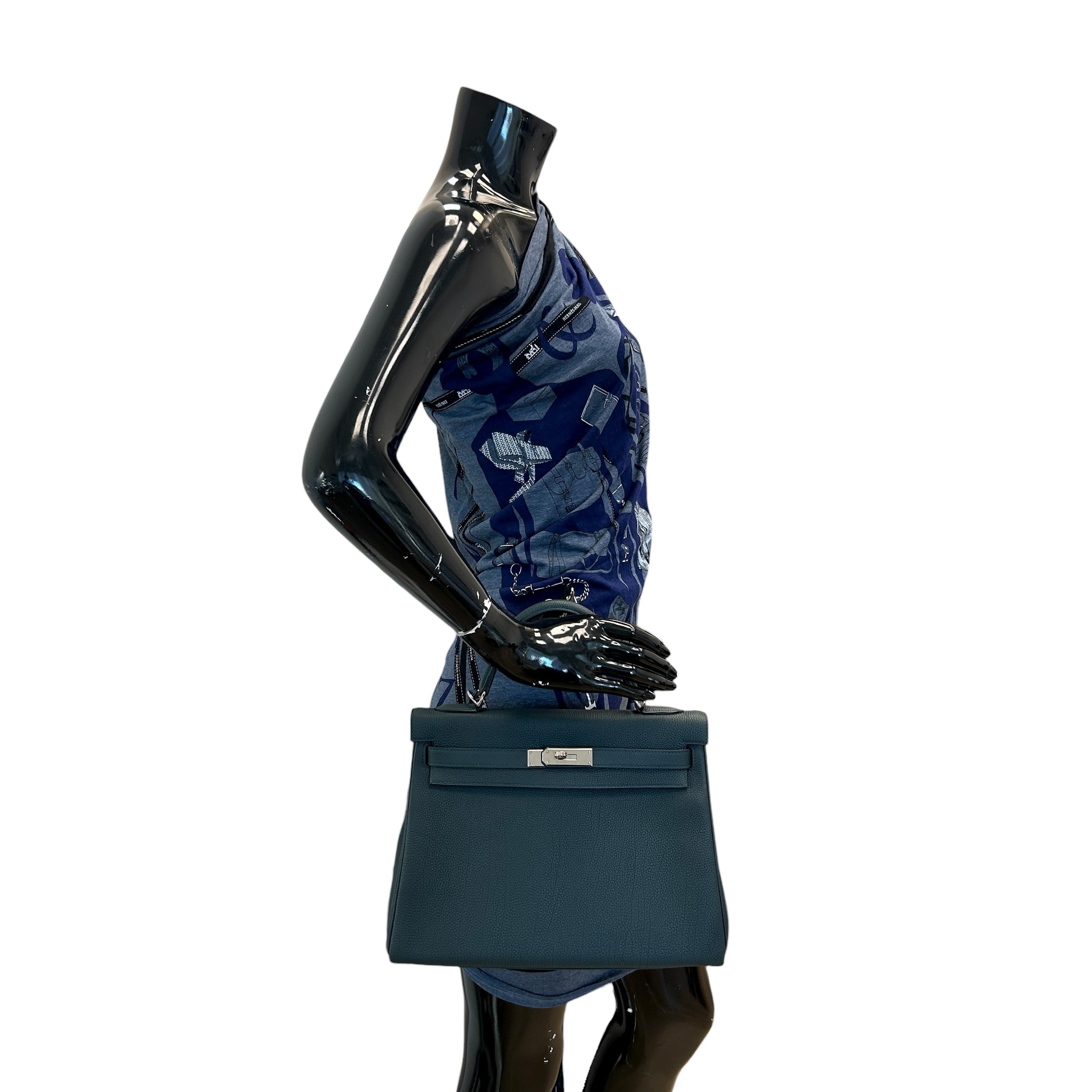 Vert Cypres Togo Leather Kelly II 32 Retourne