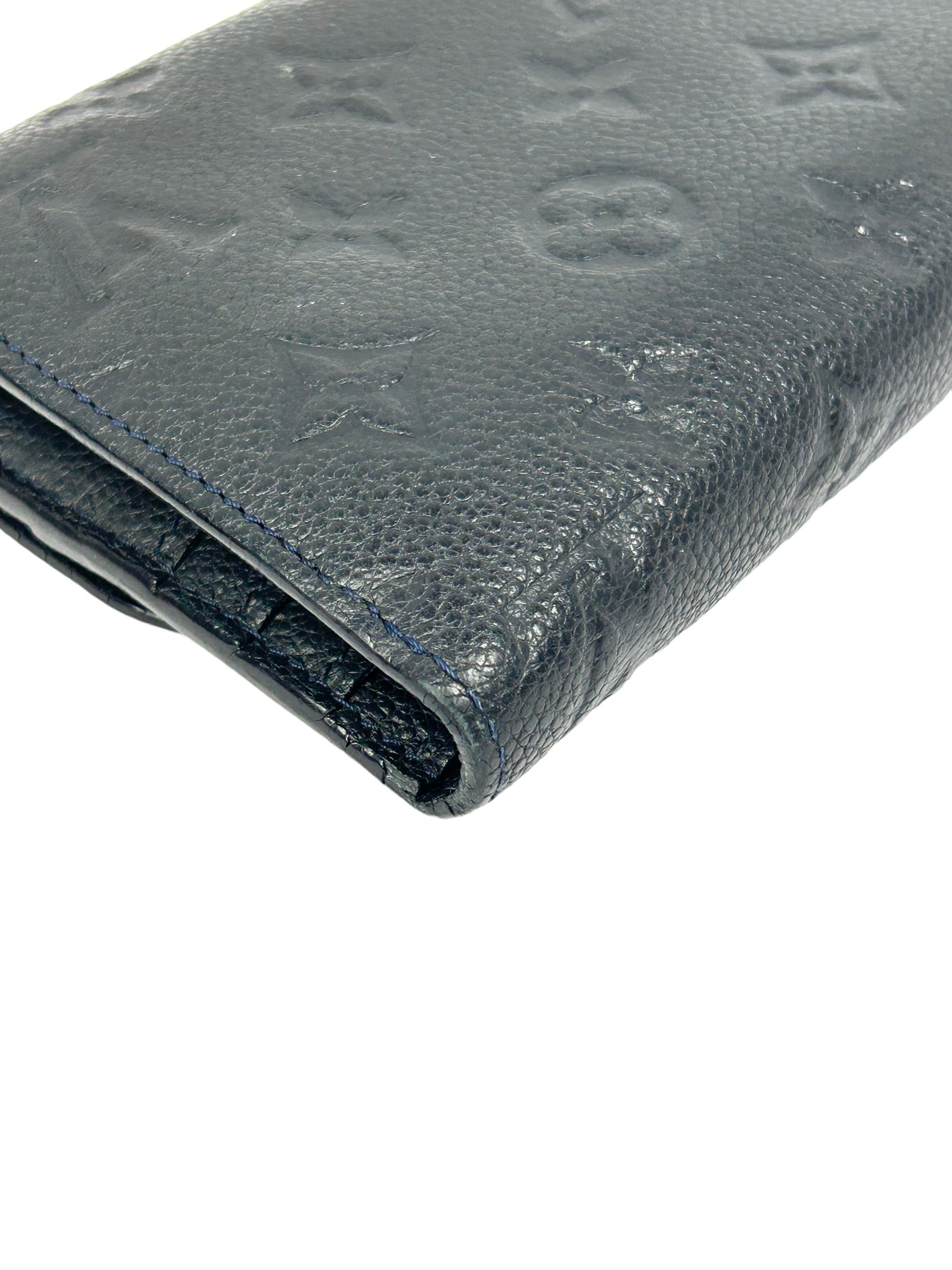 Black Empreinte Long Virtoise Trifold Calfskin Leather Wallet