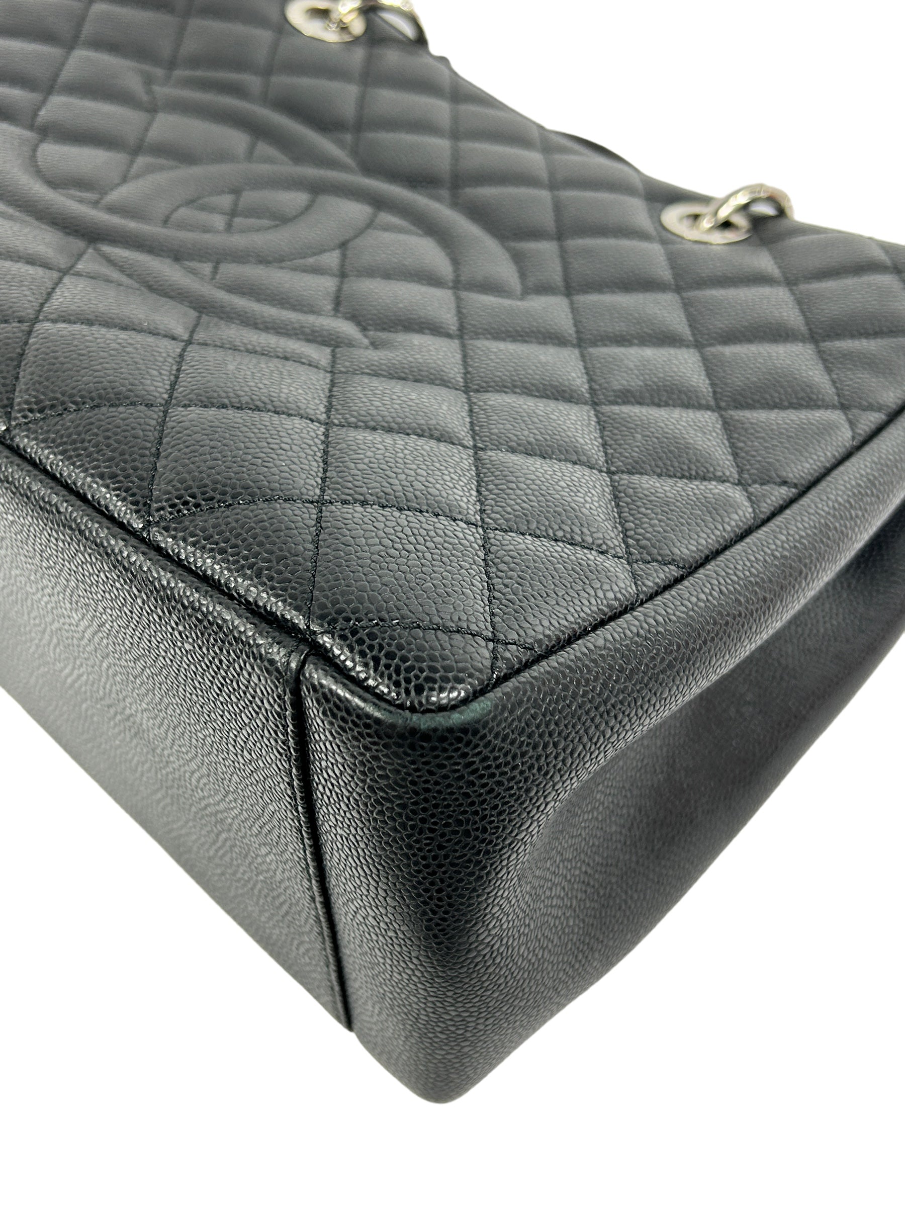 Black Caviar Quilted GST Tote W/SHW