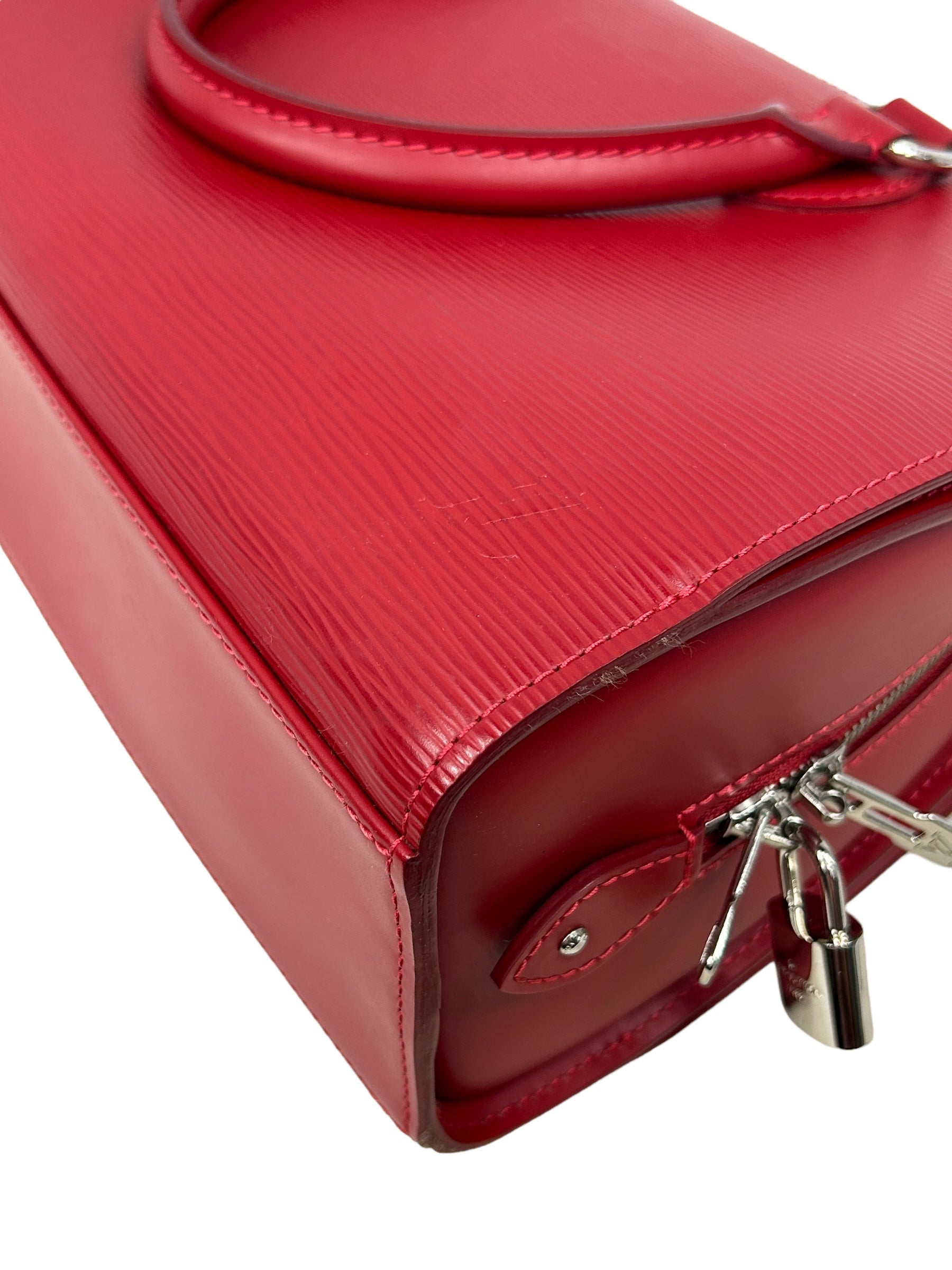 Red Epi Leather Pont Neuf Bag w/SHW