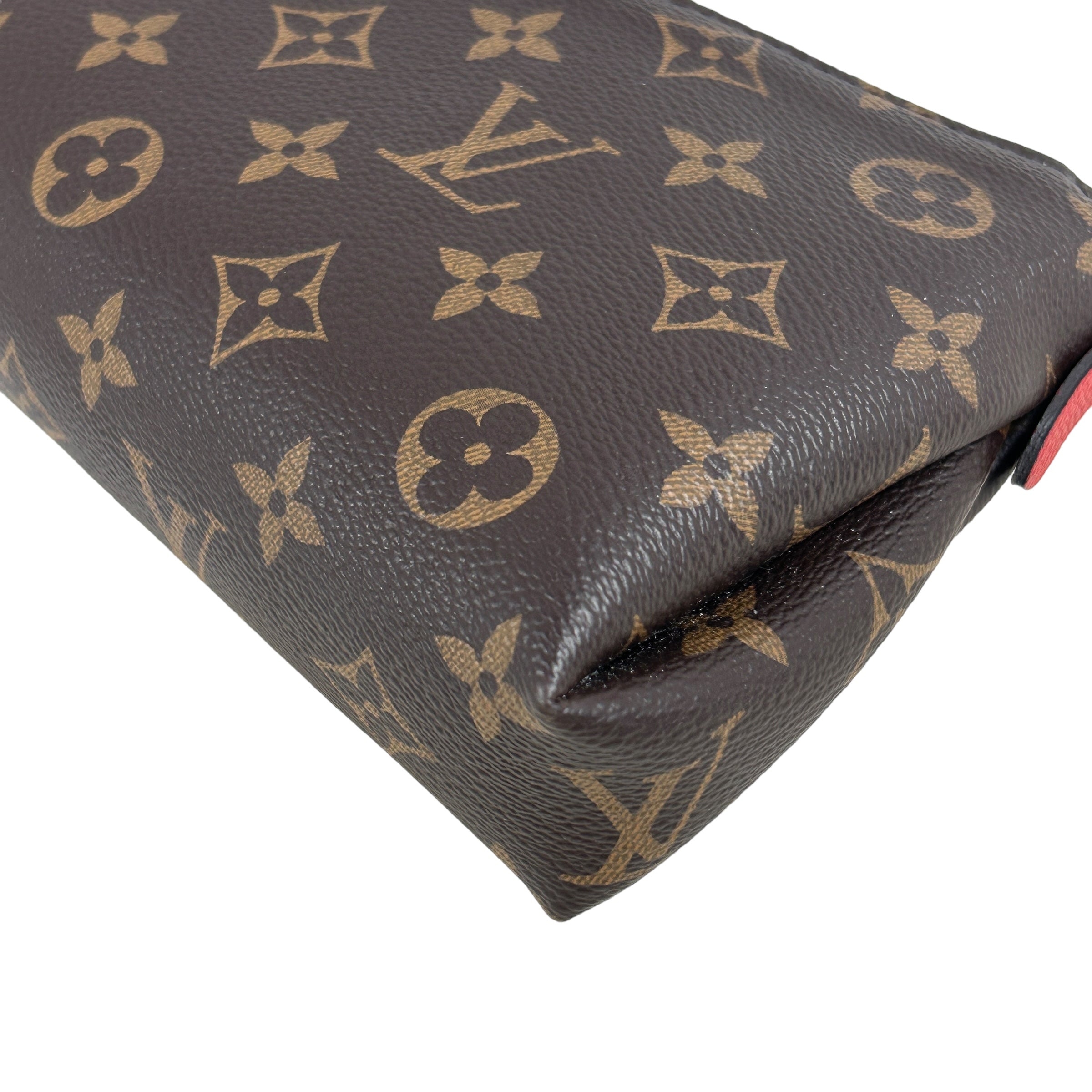 Monogram Coated Canvas Pallas Clutch w Chain and Removable Leather crossbody Strap w/GHW