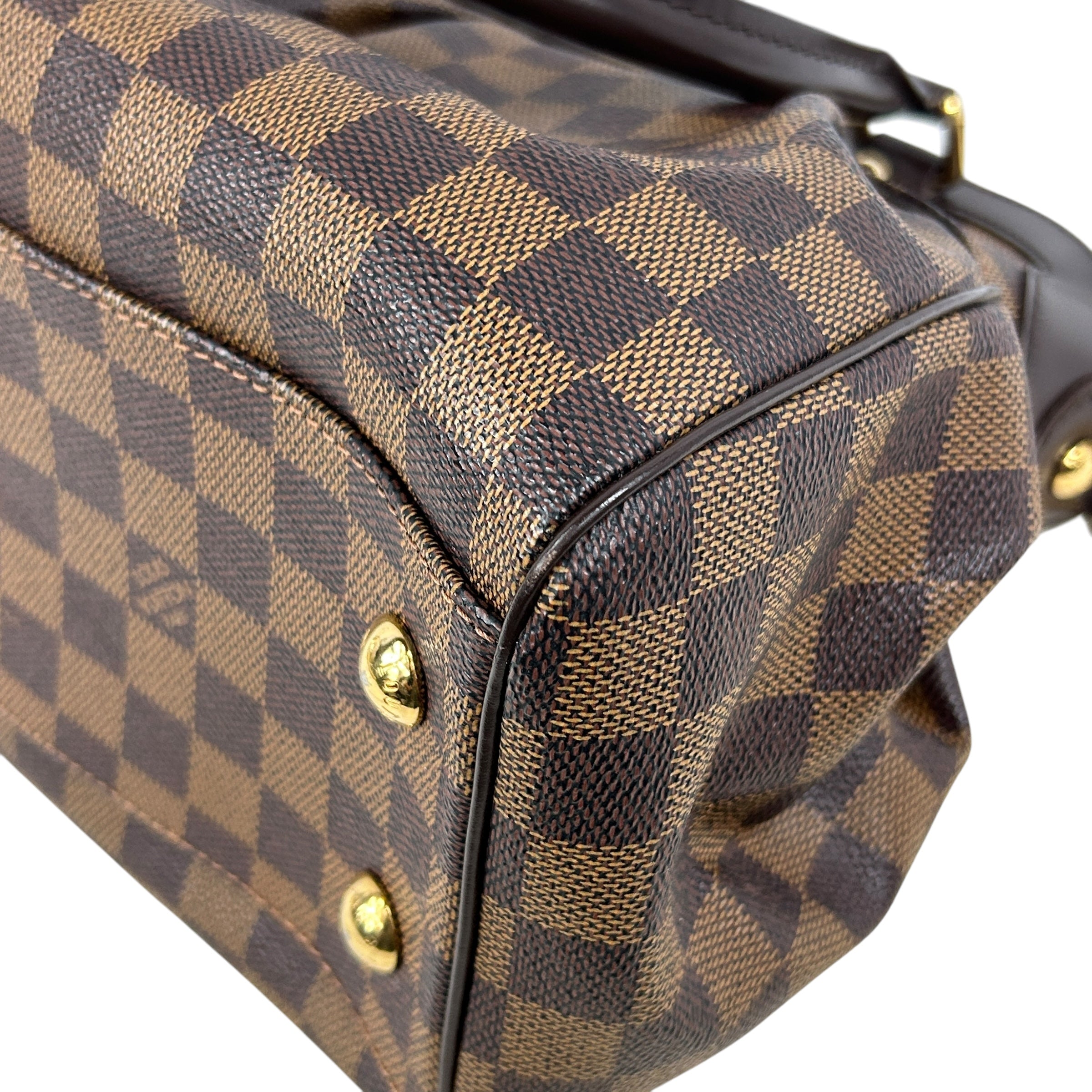 Damier Ebene Coated Canvas Trevi PM Bag w/GHW