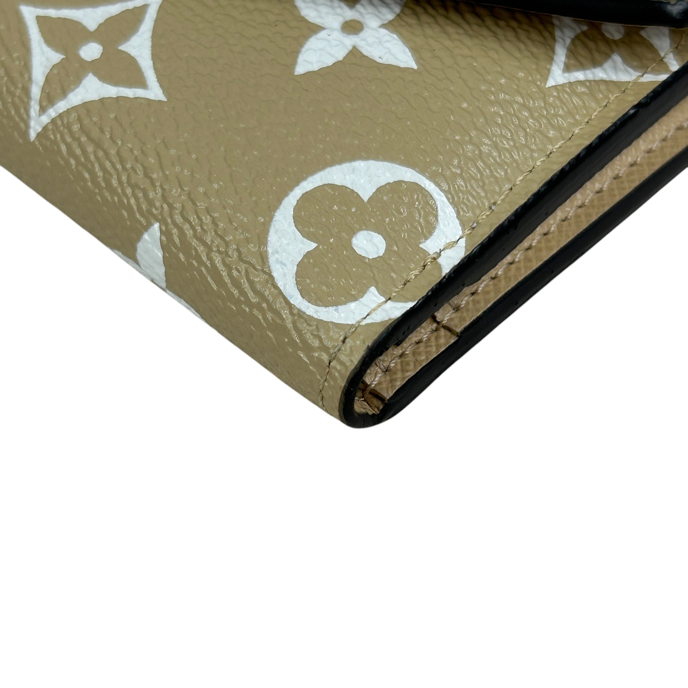 Monogram Giant Zoe Khaki/ Green Compact Wallet w/GHW