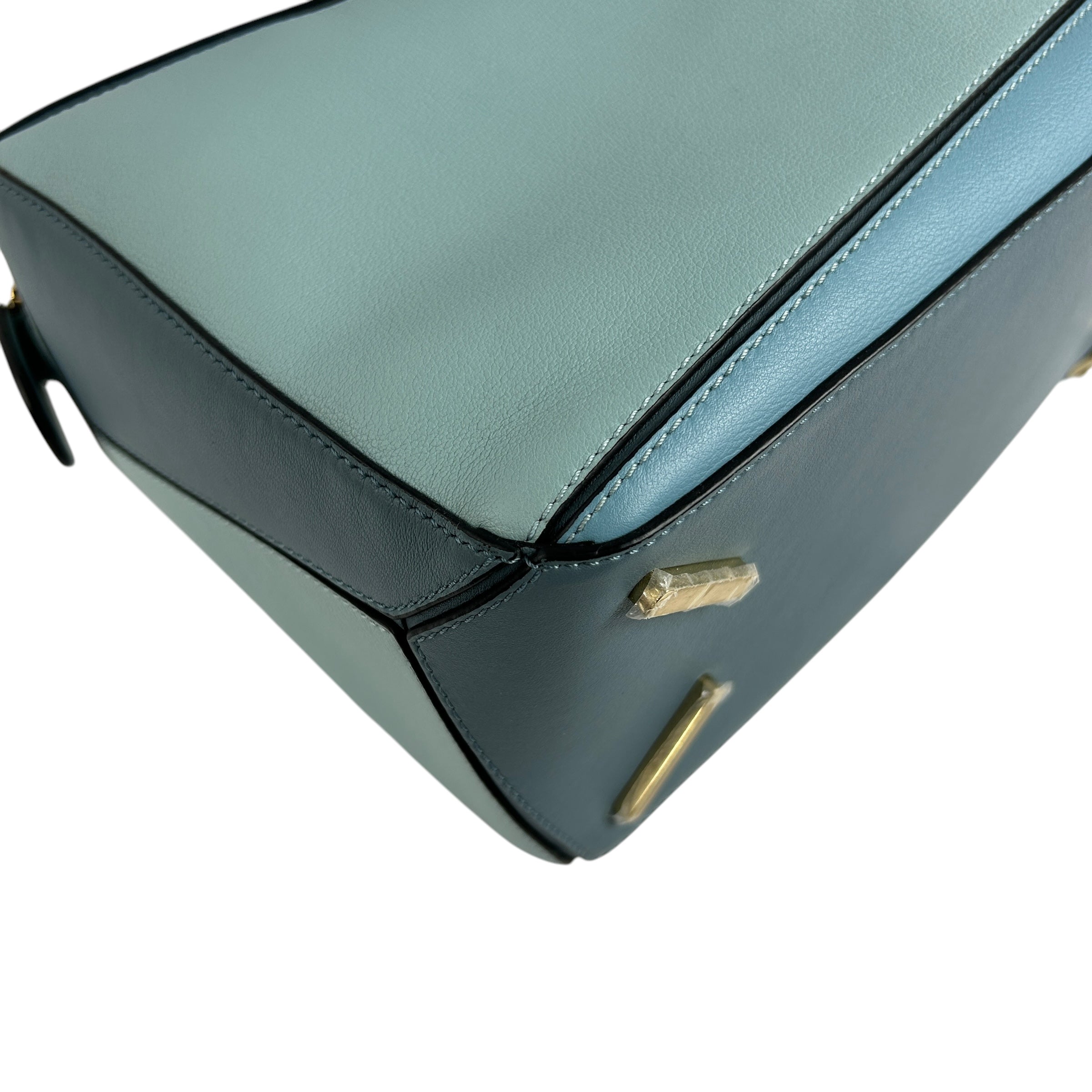 Blue Calfskin Medium Puzzle Bag w/GHW