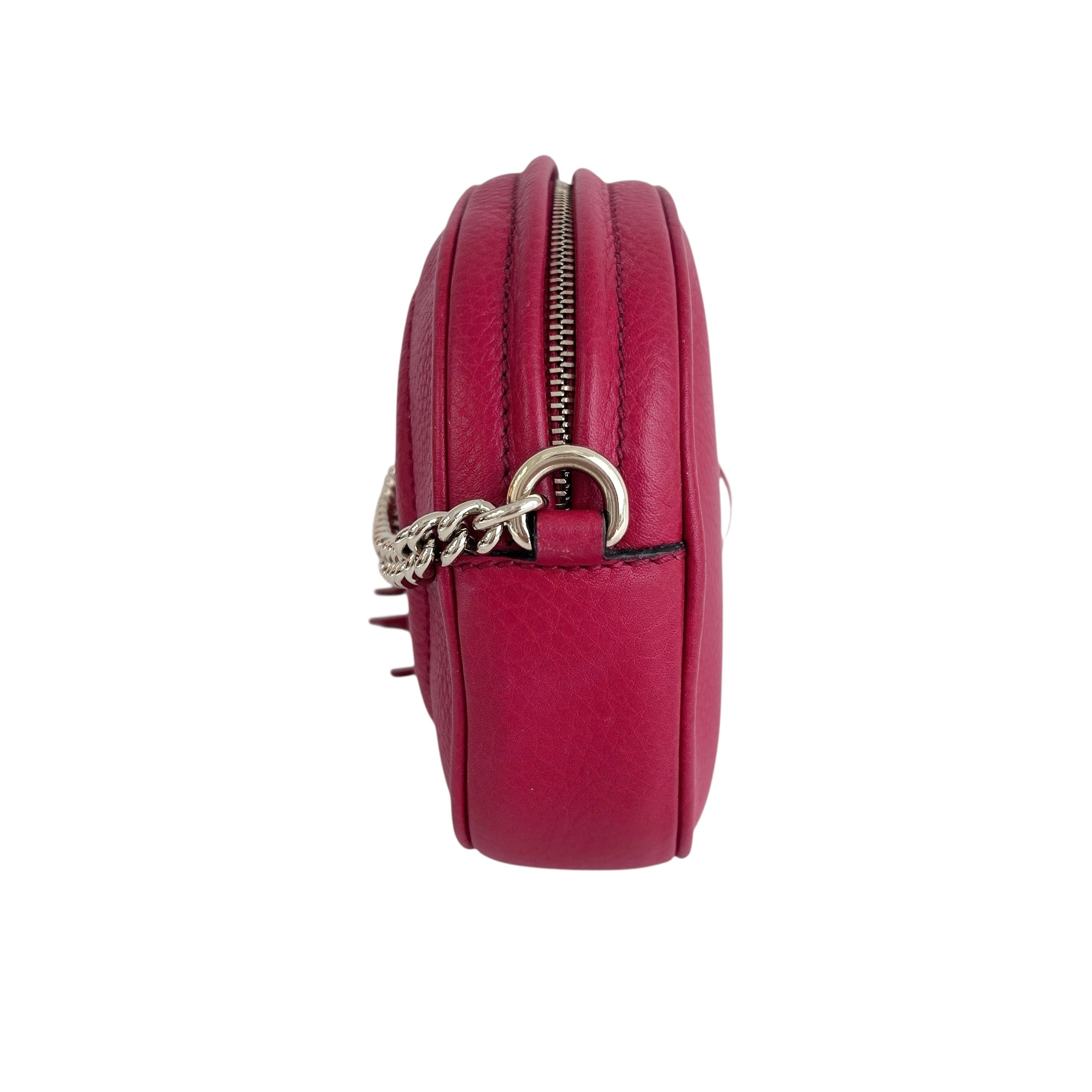 Red Mini Soho Chain Crossbody Bag w/GHW
