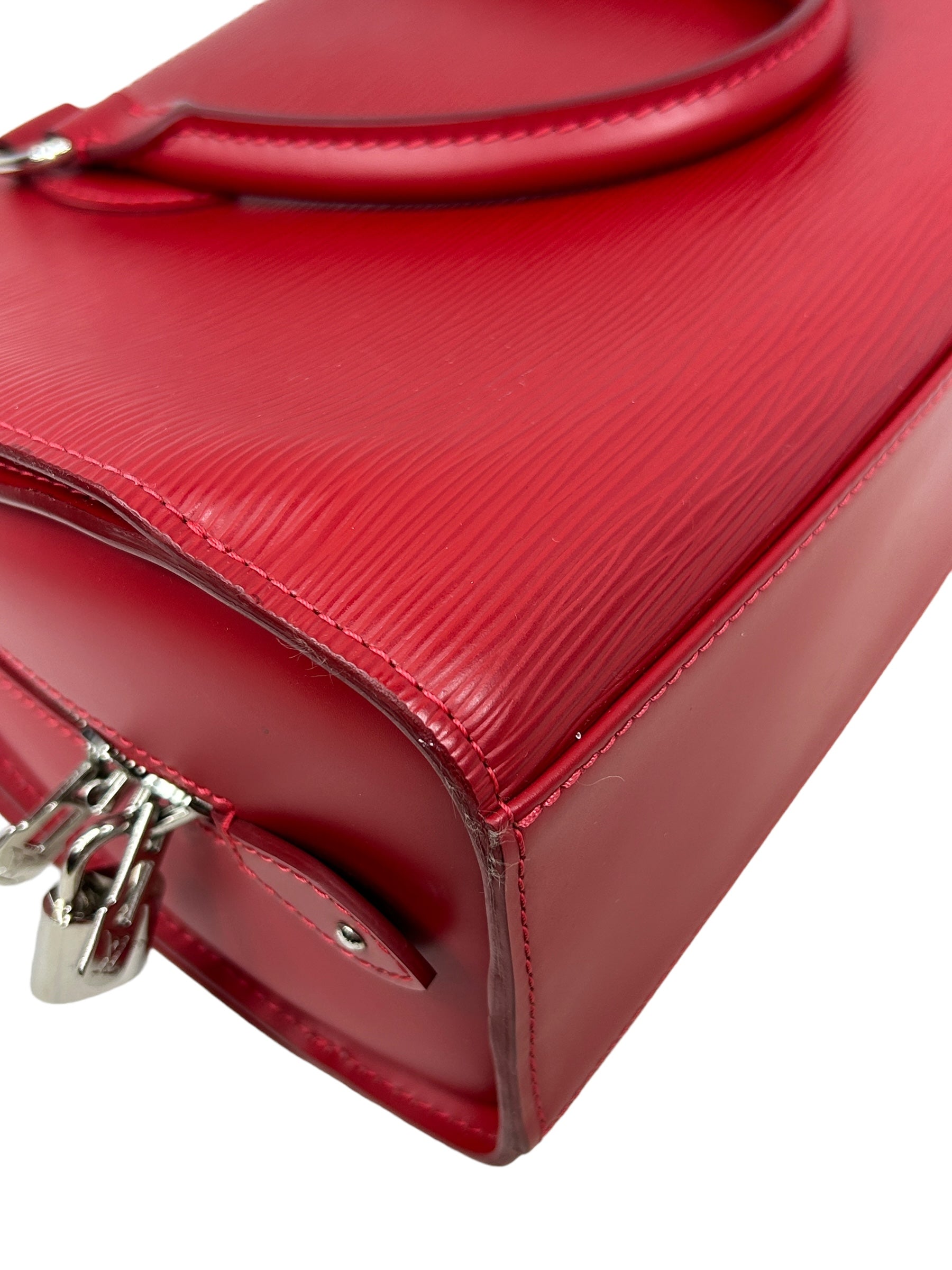 Red Epi Leather Pont Neuf Bag w/SHW