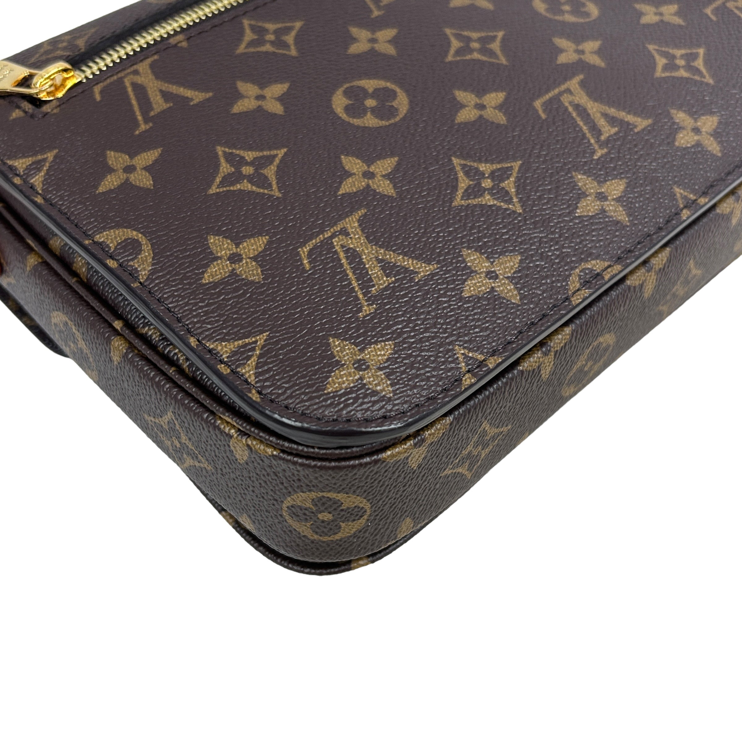 Monogram Coated Canvas Pochette Metis w/GHW