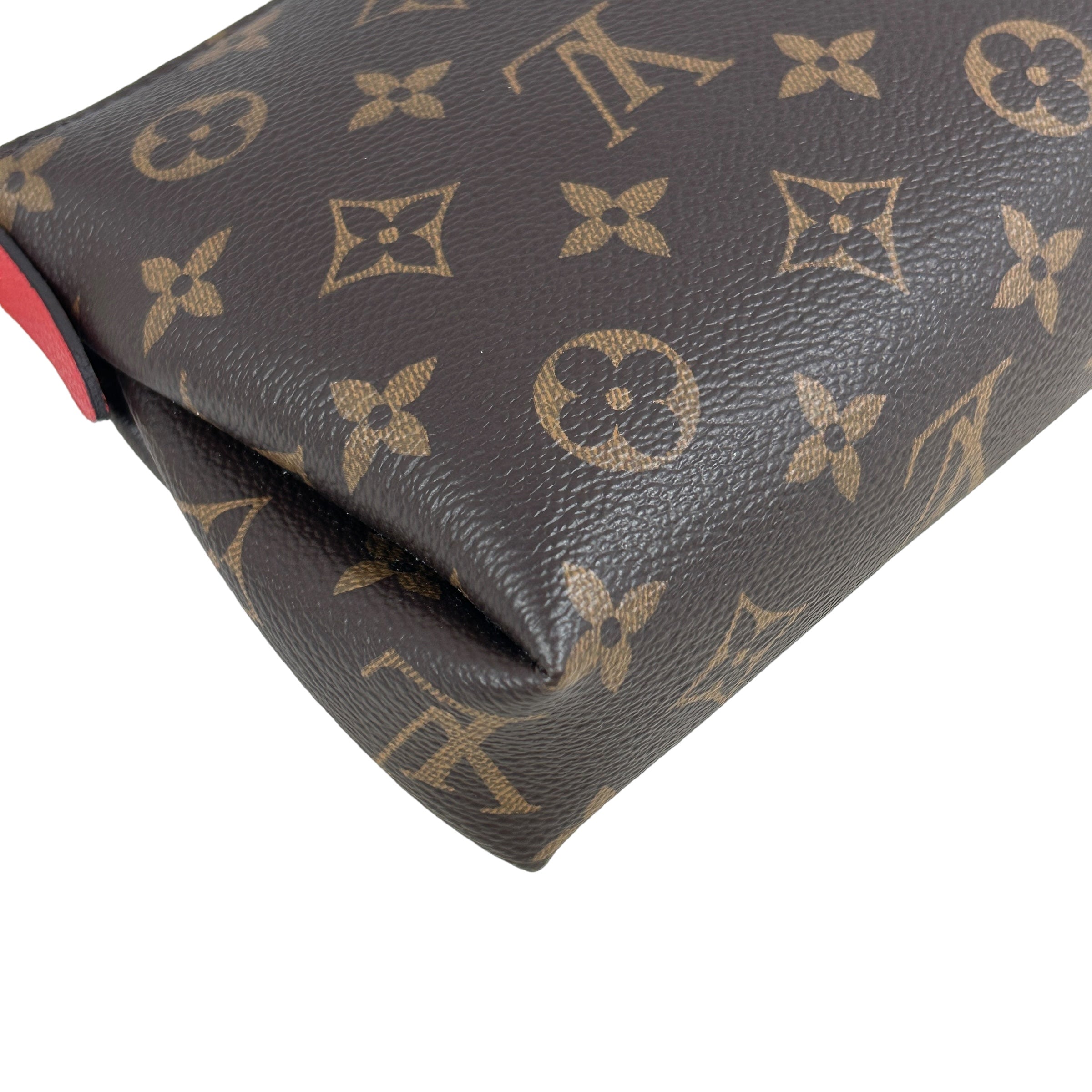 Monogram Coated Canvas Pallas Clutch w Chain and Removable Leather crossbody Strap w/GHW