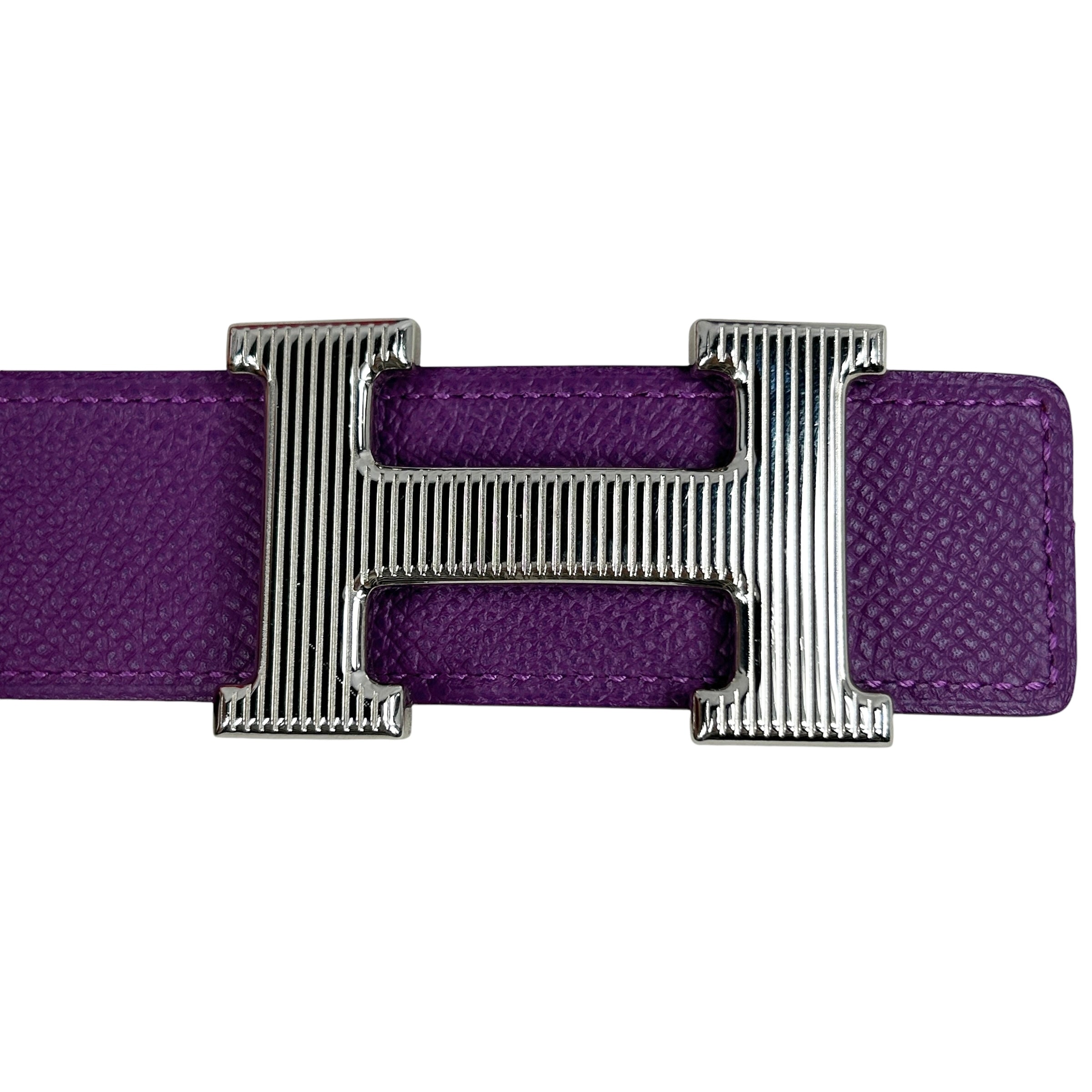 Anemone/Capucine Reversible 80 H Striee Belt Buckle PHW