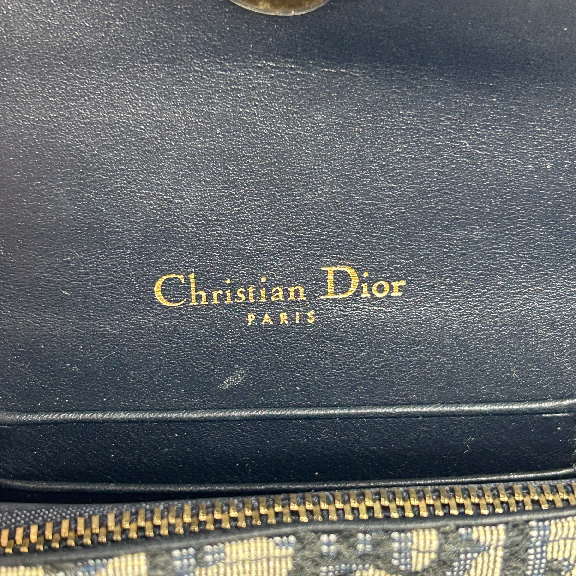 Blue Oblique Canvas Dior Saddle Belt Pouch Bag