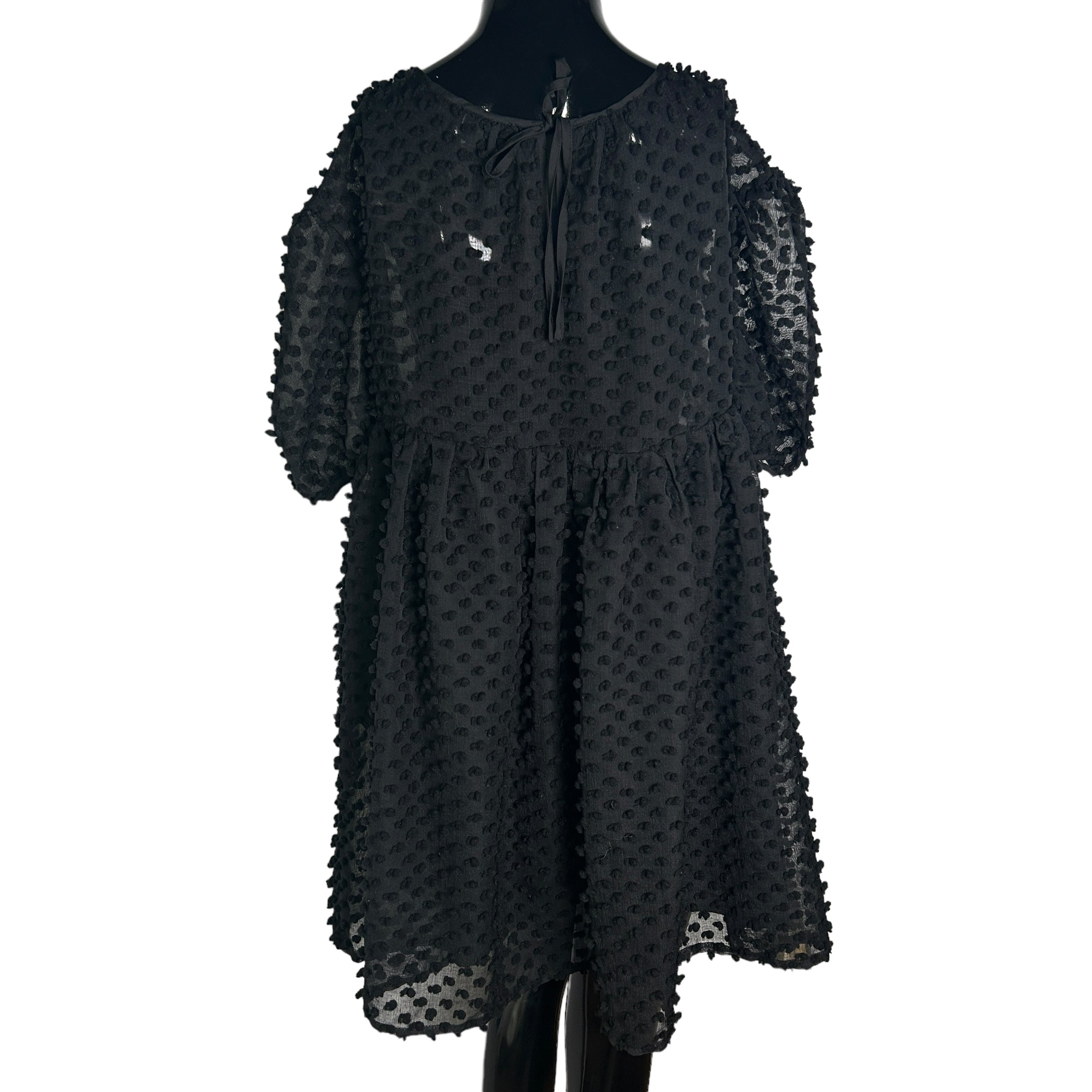 SISTER JANE Aristocrat Mini Smock Dress in Black