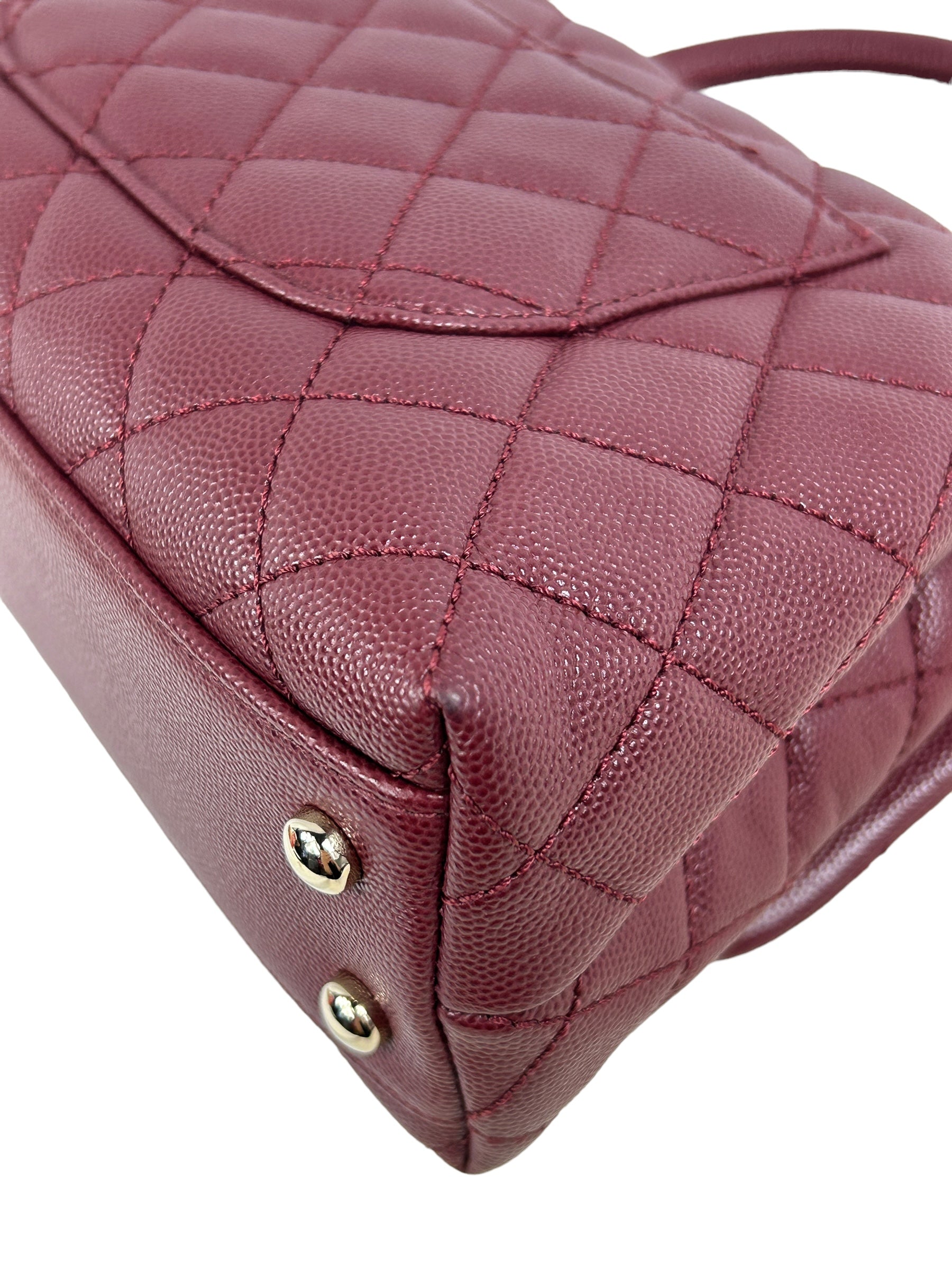 Burgundy Small Caviar Quilted Coco Handle w/GHW