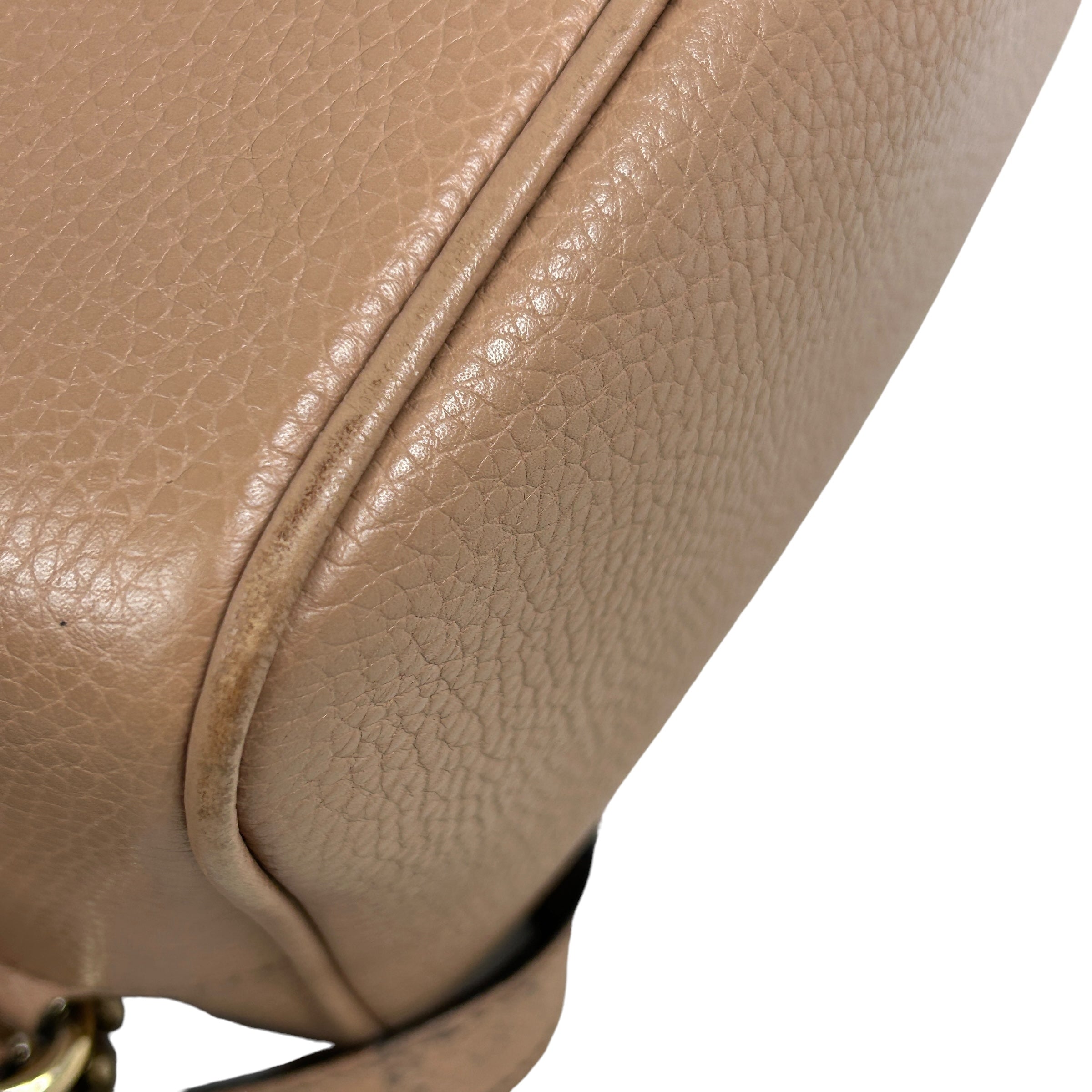 Grained Beige Leather Soho Bag w/GHW