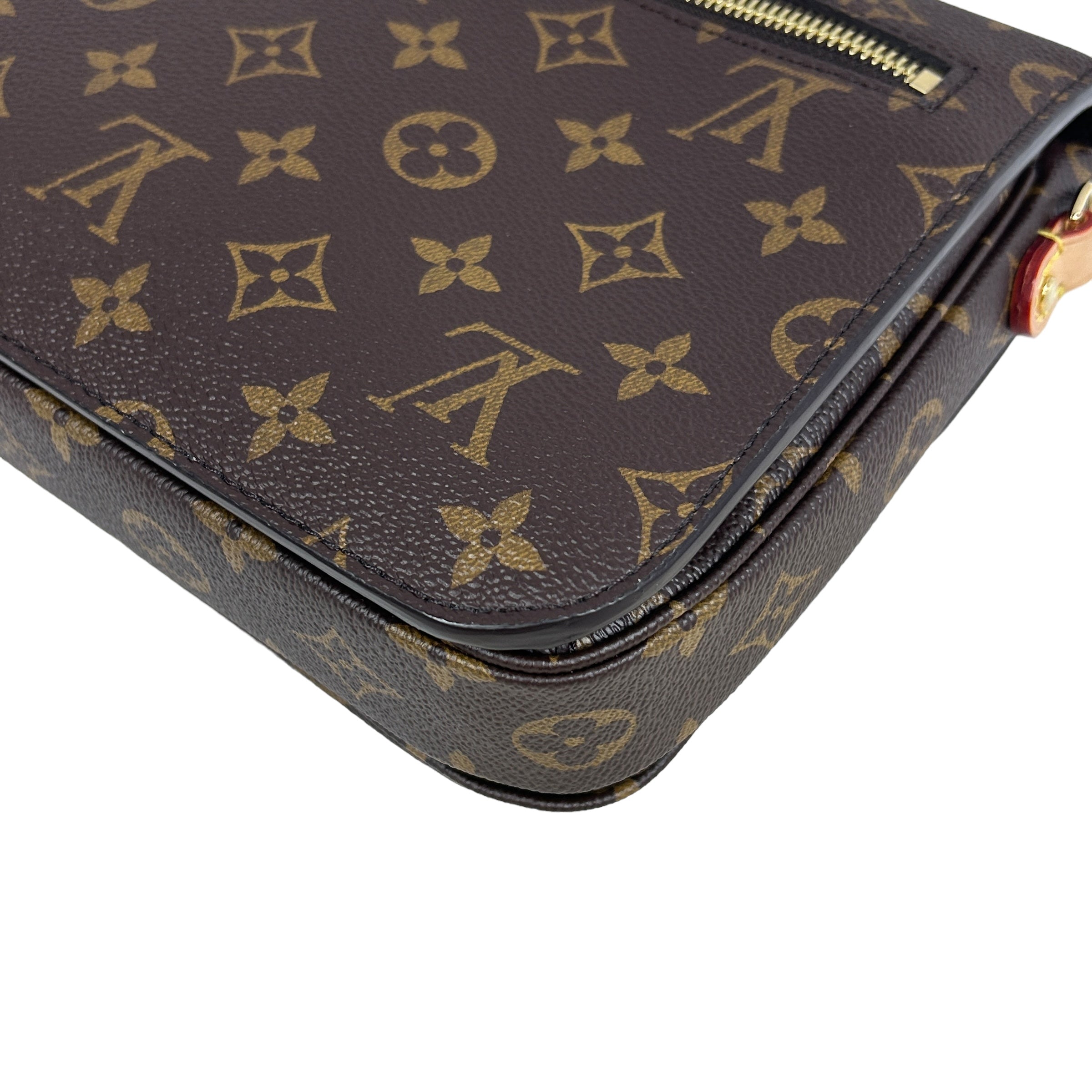 Monogram Coated Canvas Pochette Metis w/GHW