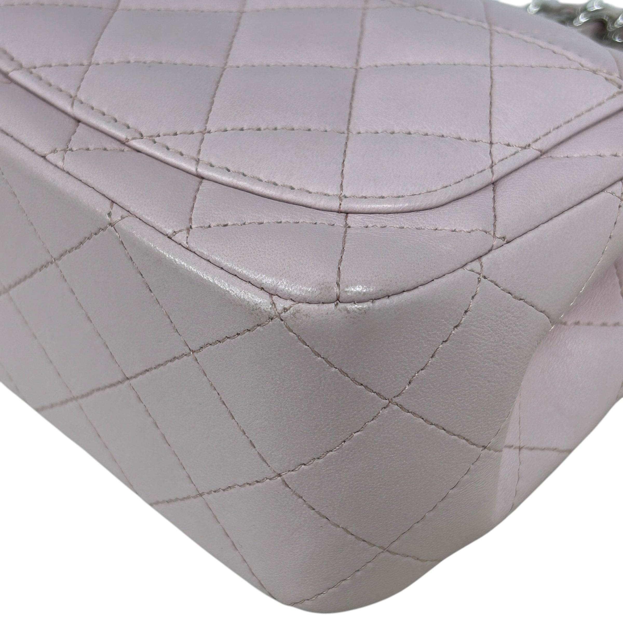 Light Pink Quilted Lambskin Mini Square w/SHW