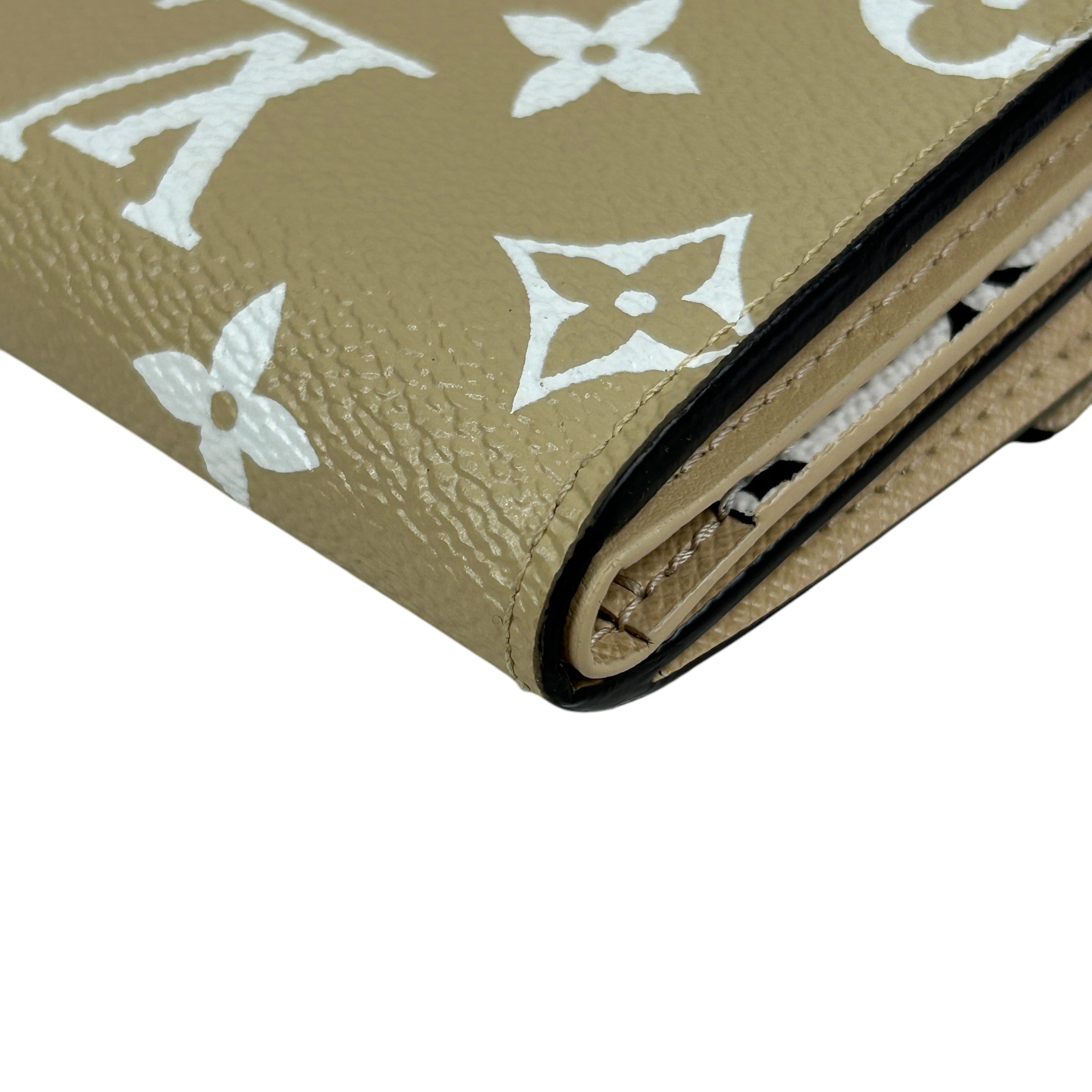 Monogram Giant Zoe Khaki/ Green Compact Wallet w/GHW