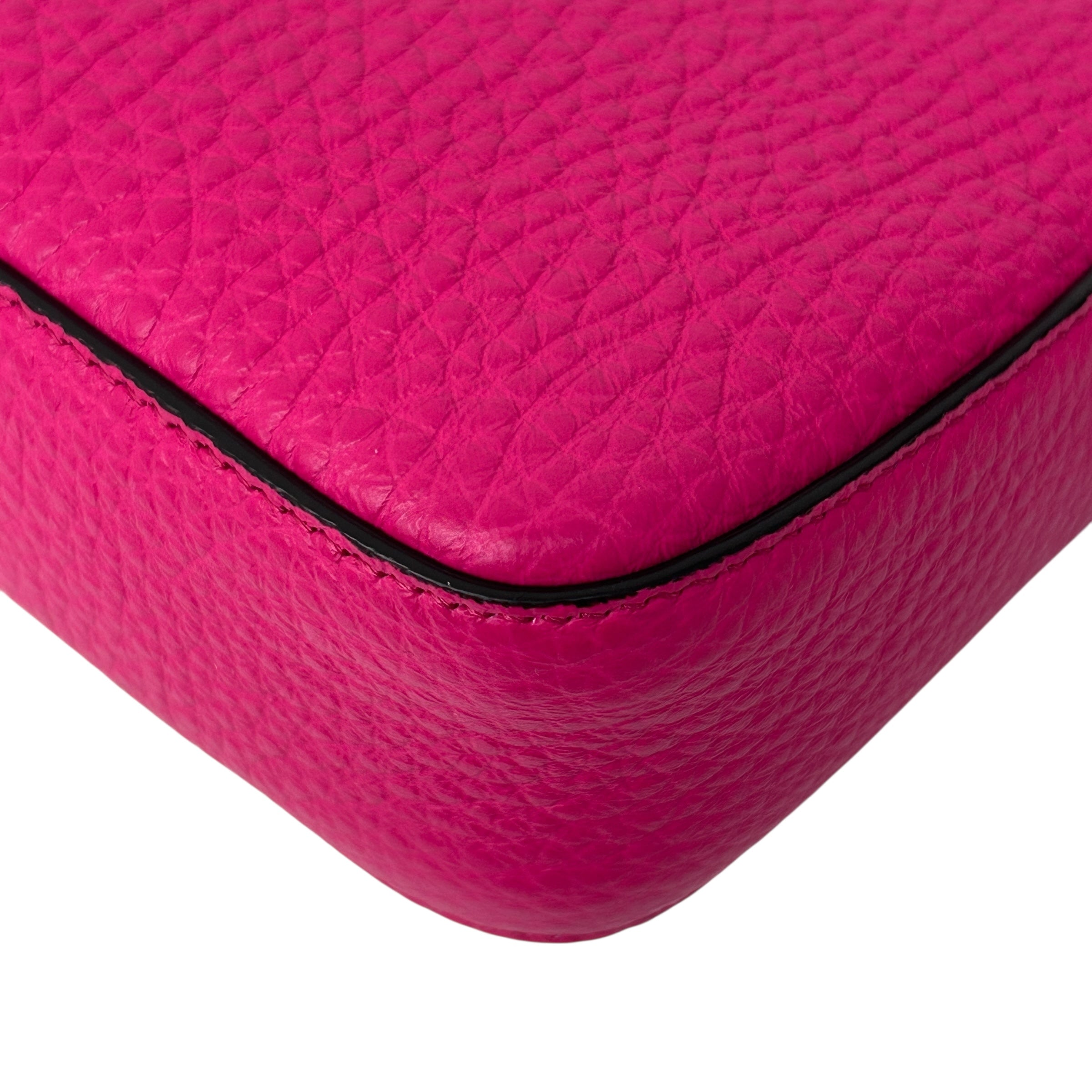 Fuchsia Leather Small Selleria Baguette Bag w/GHW