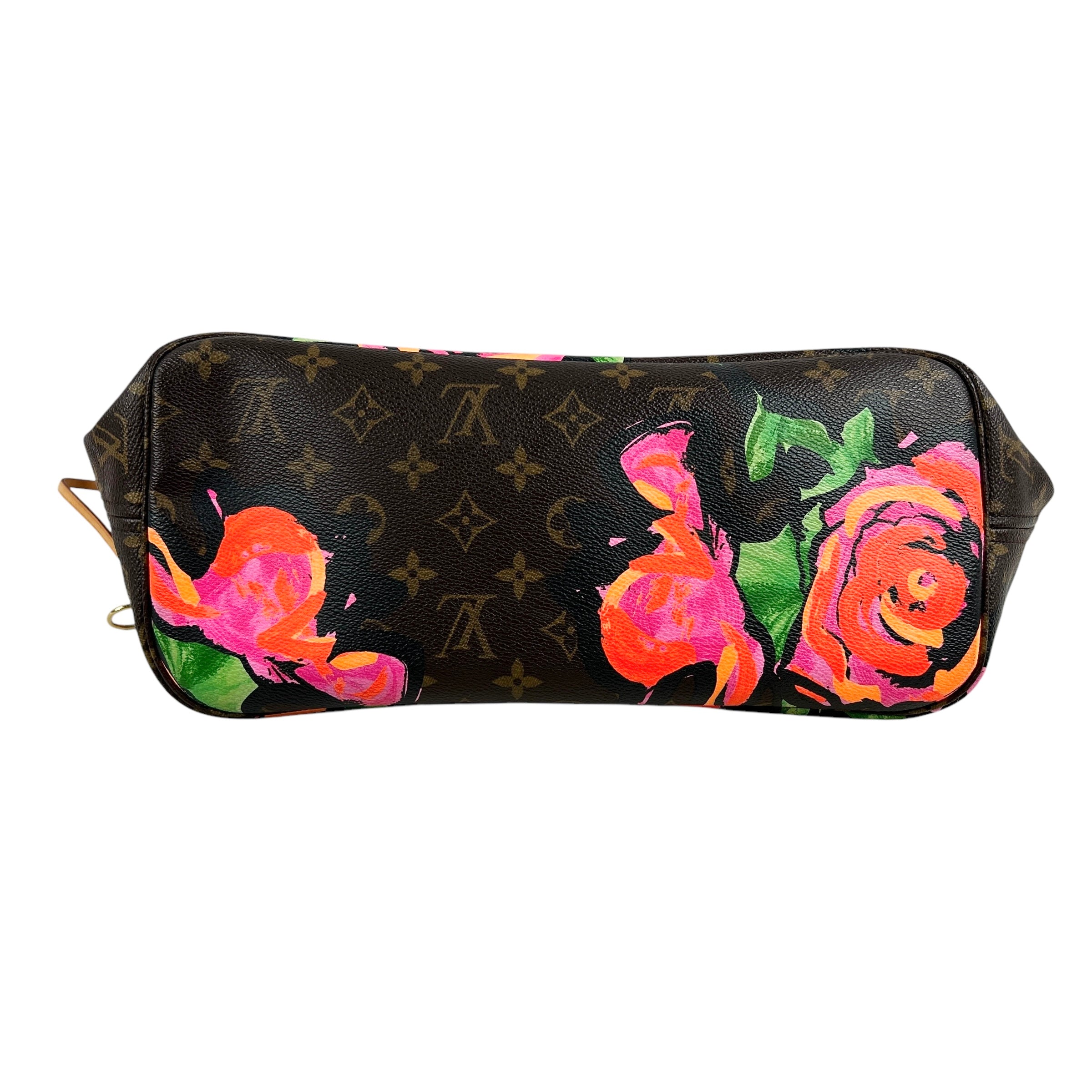 Limited Edition Monogram Coated Canvas Roses Neverfull MM w/GHW