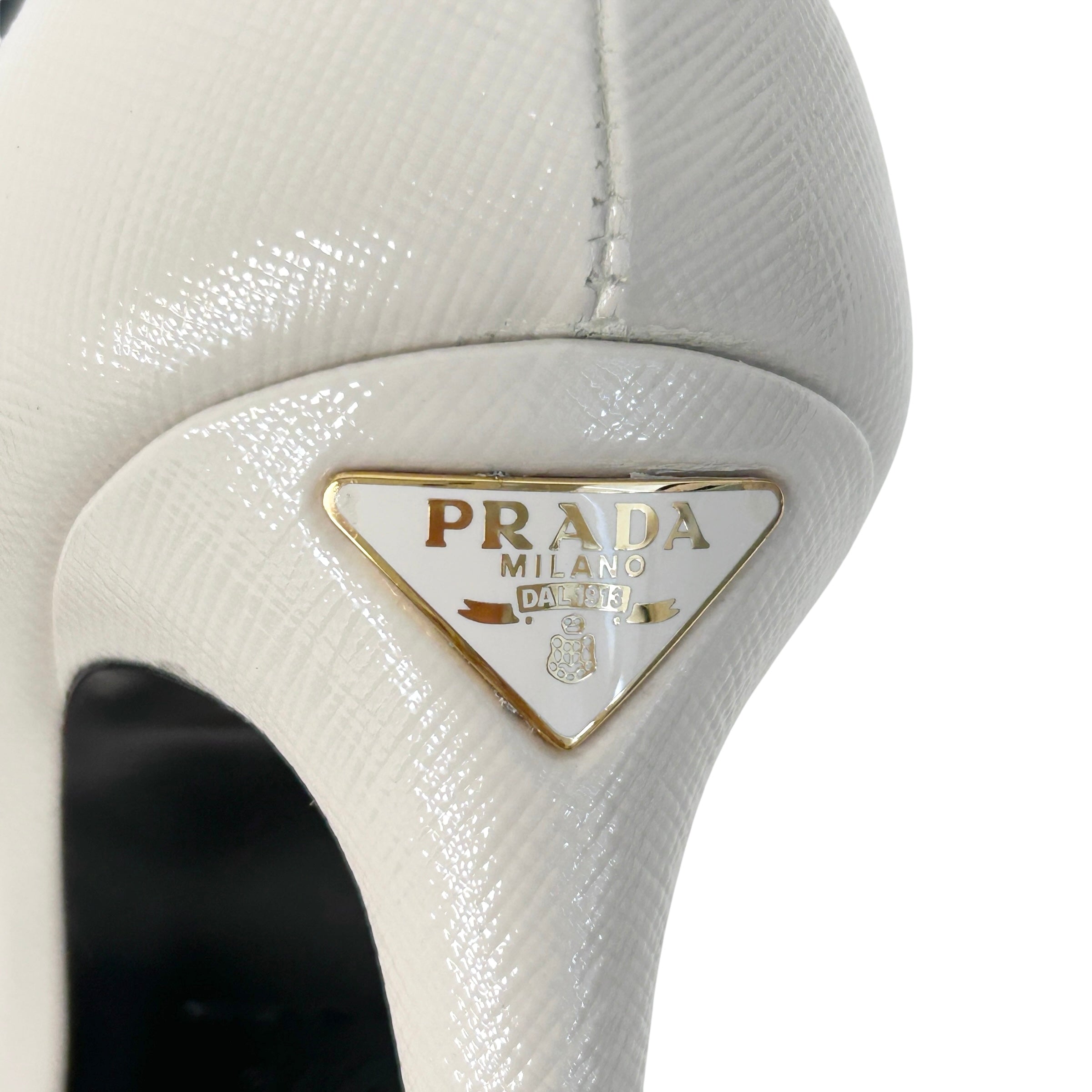 Cream Saffiano Pointed Toe Pumps