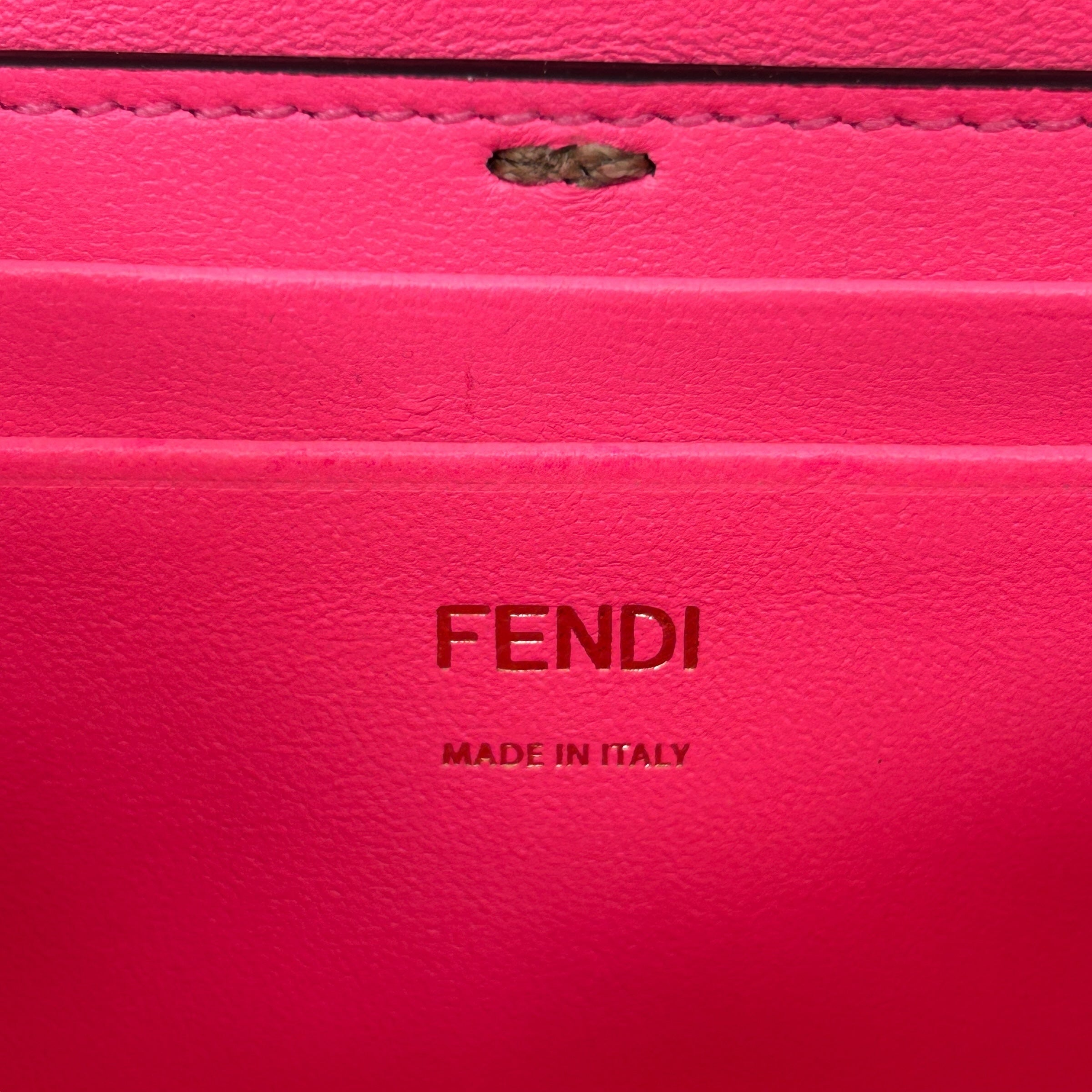 Fuchsia Leather Small Selleria Baguette Bag w/GHW