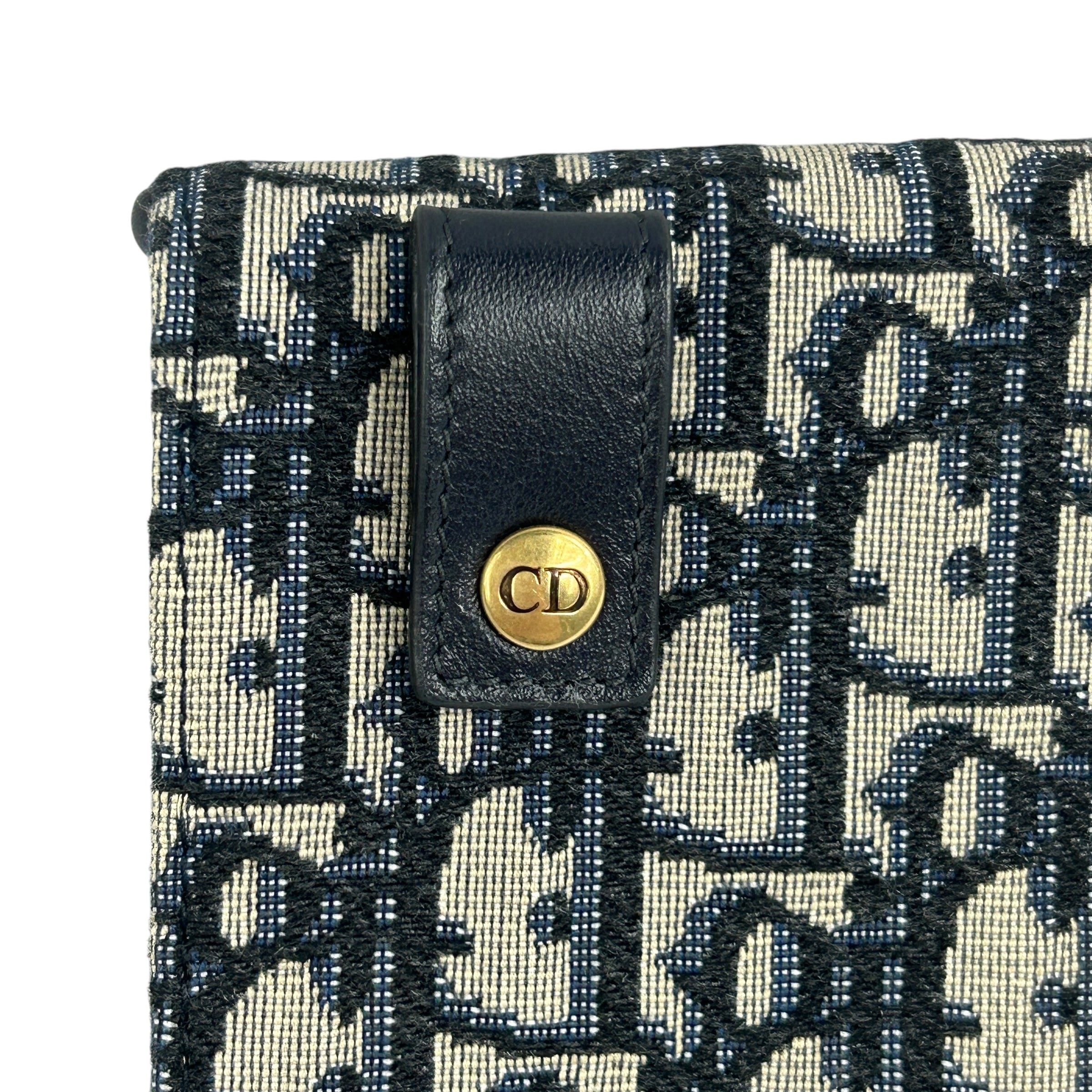 Blue Oblique Canvas Dior Saddle Belt Pouch Bag