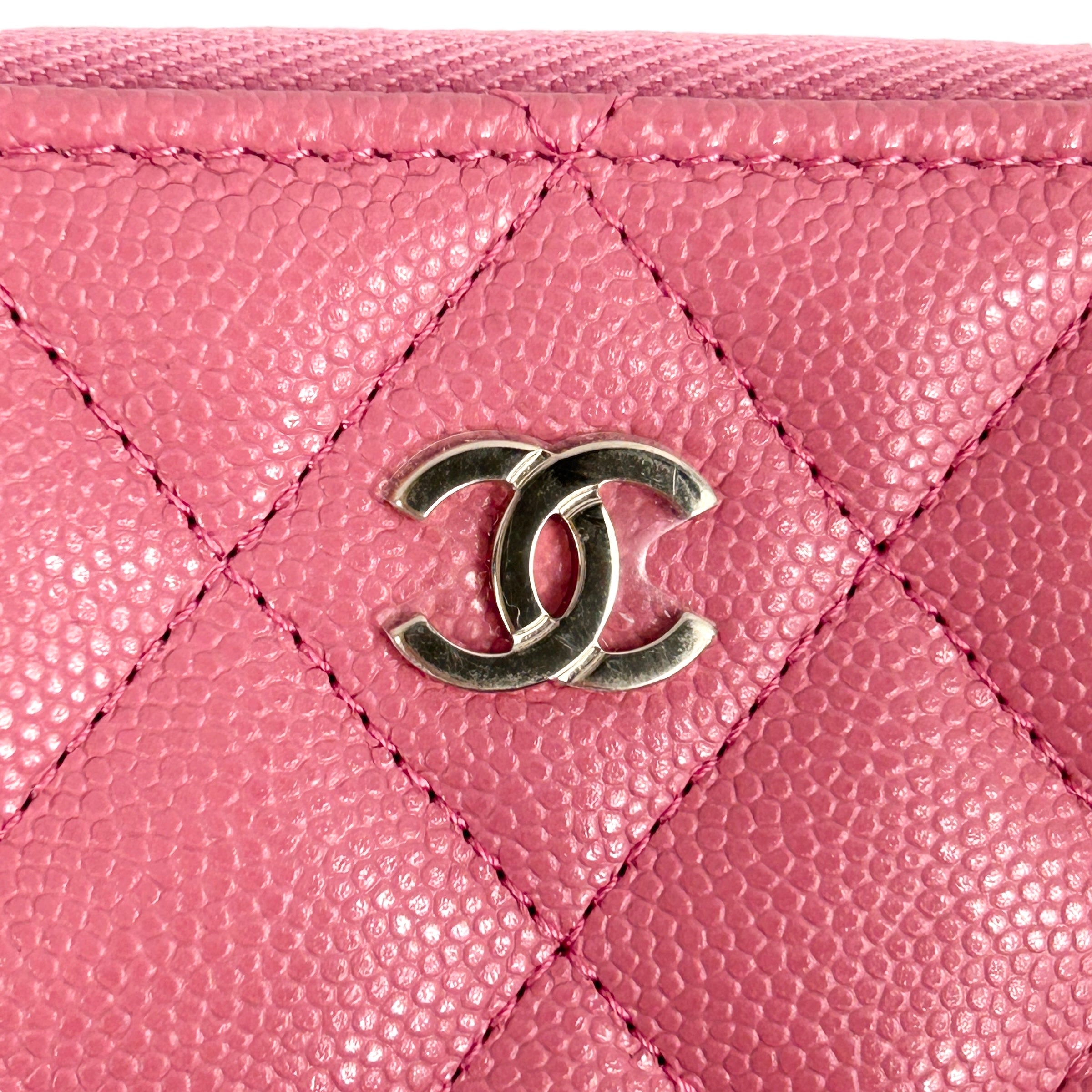 Pink Caviar Long Zippy Wallet