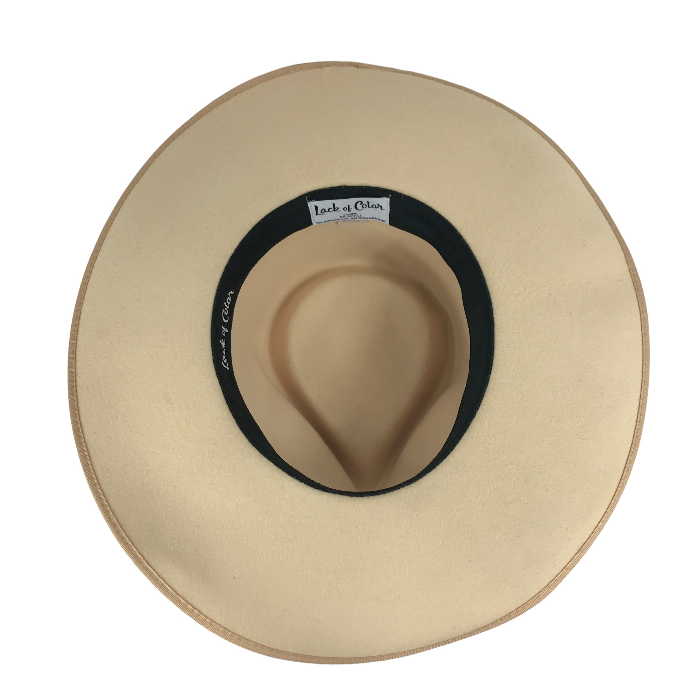 LACK OF COLOR Beige Wool Australian Fedora Hat