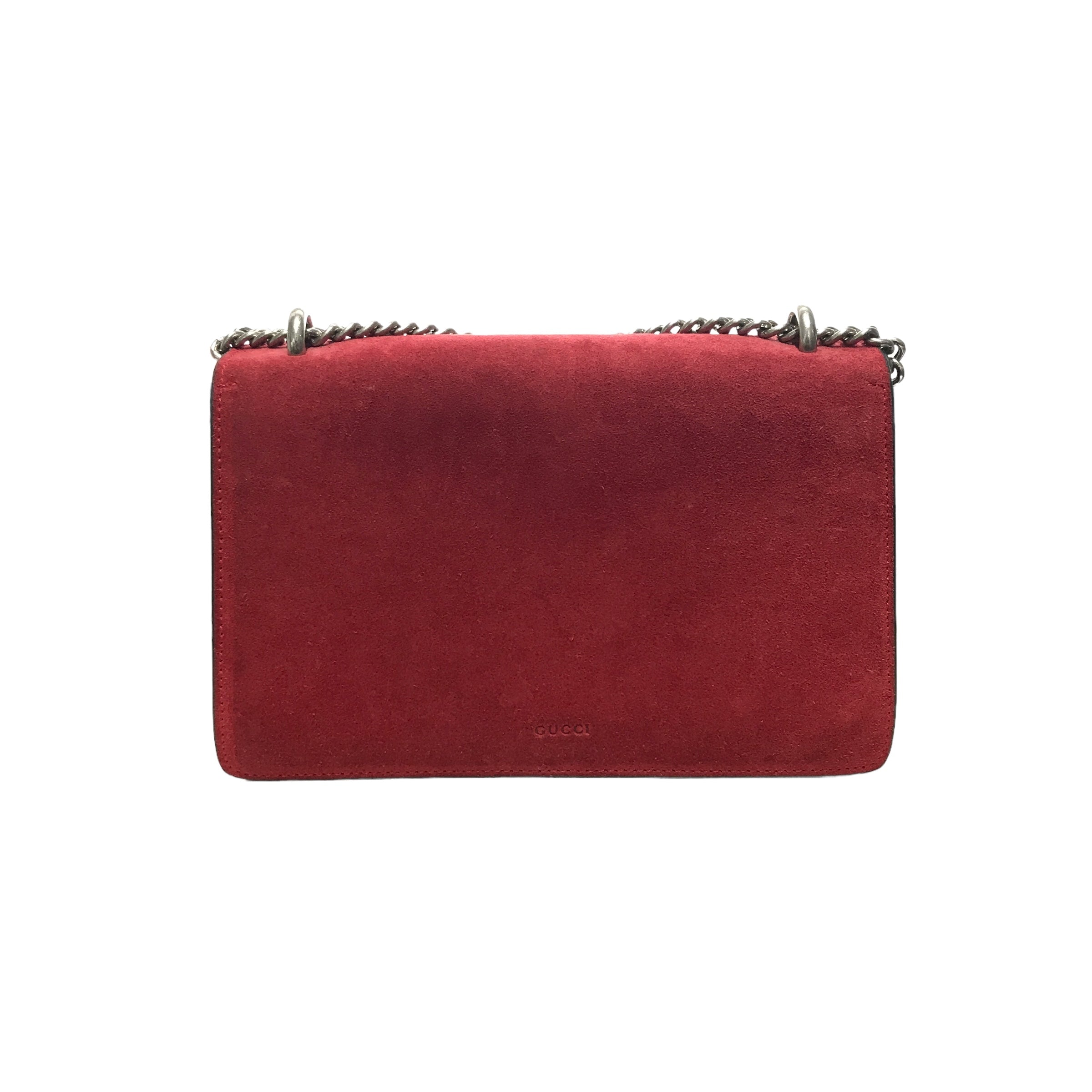 Red Suede Dionysus Flap Bag w/SHW