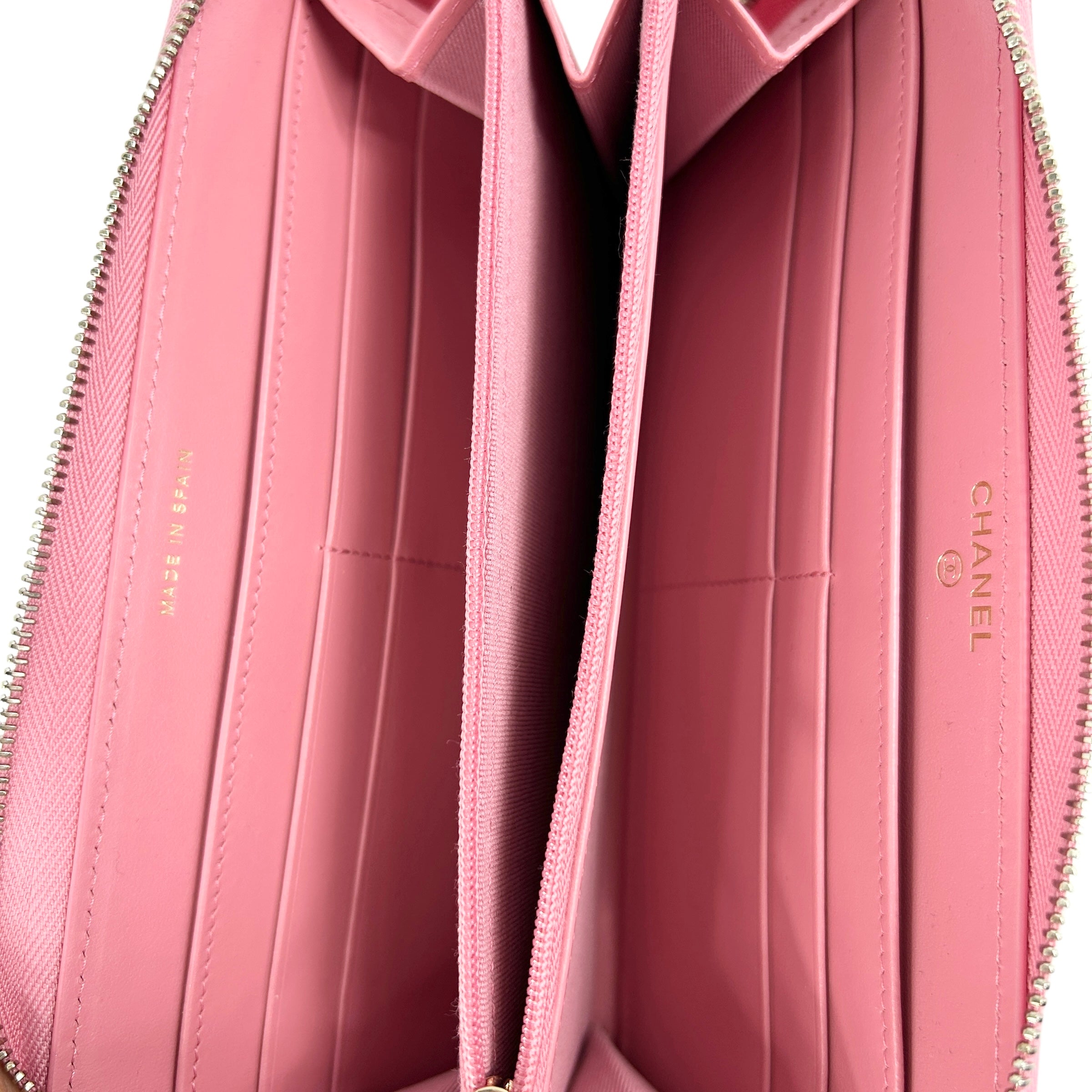 Pink Caviar Long Zippy Wallet