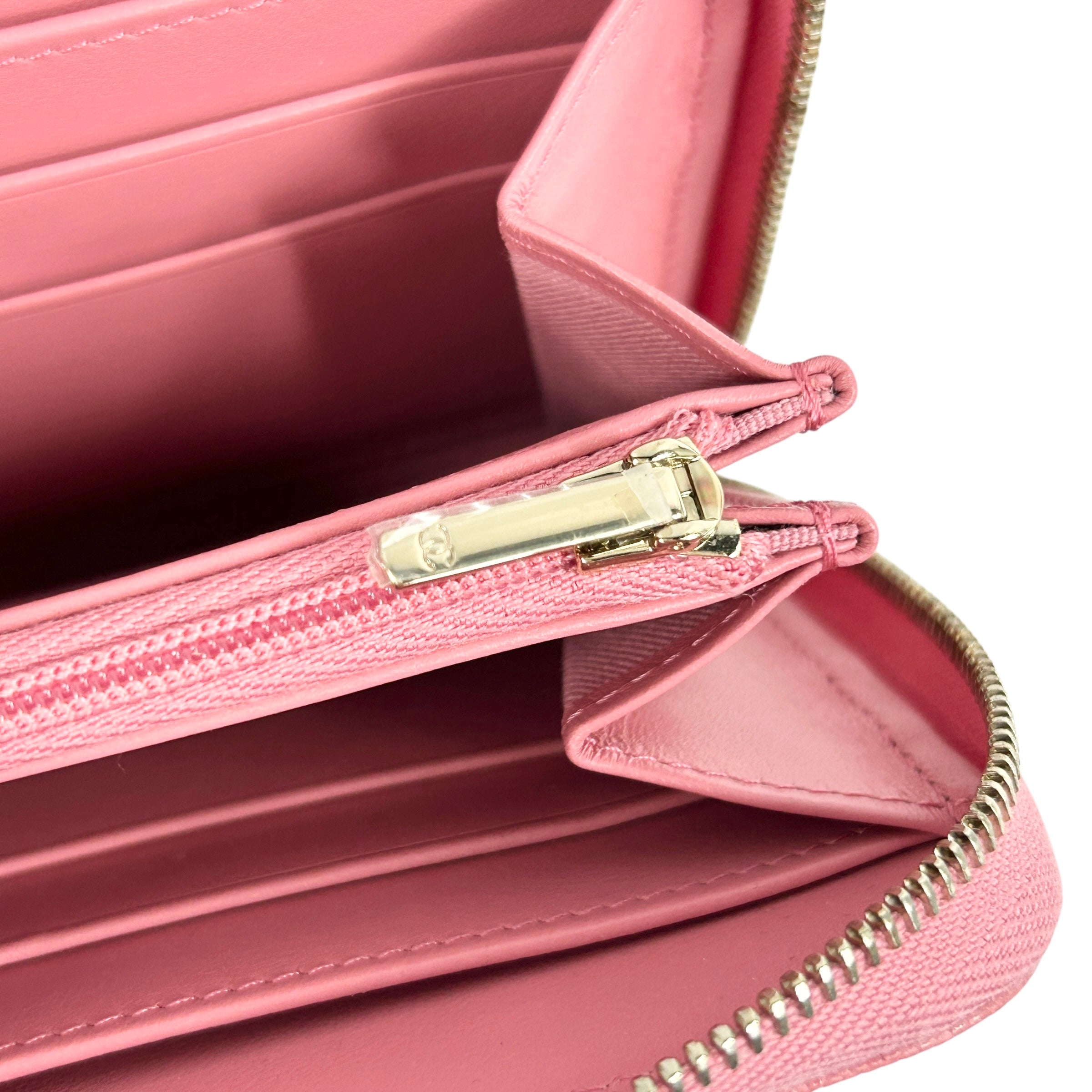 Pink Caviar Long Zippy Wallet