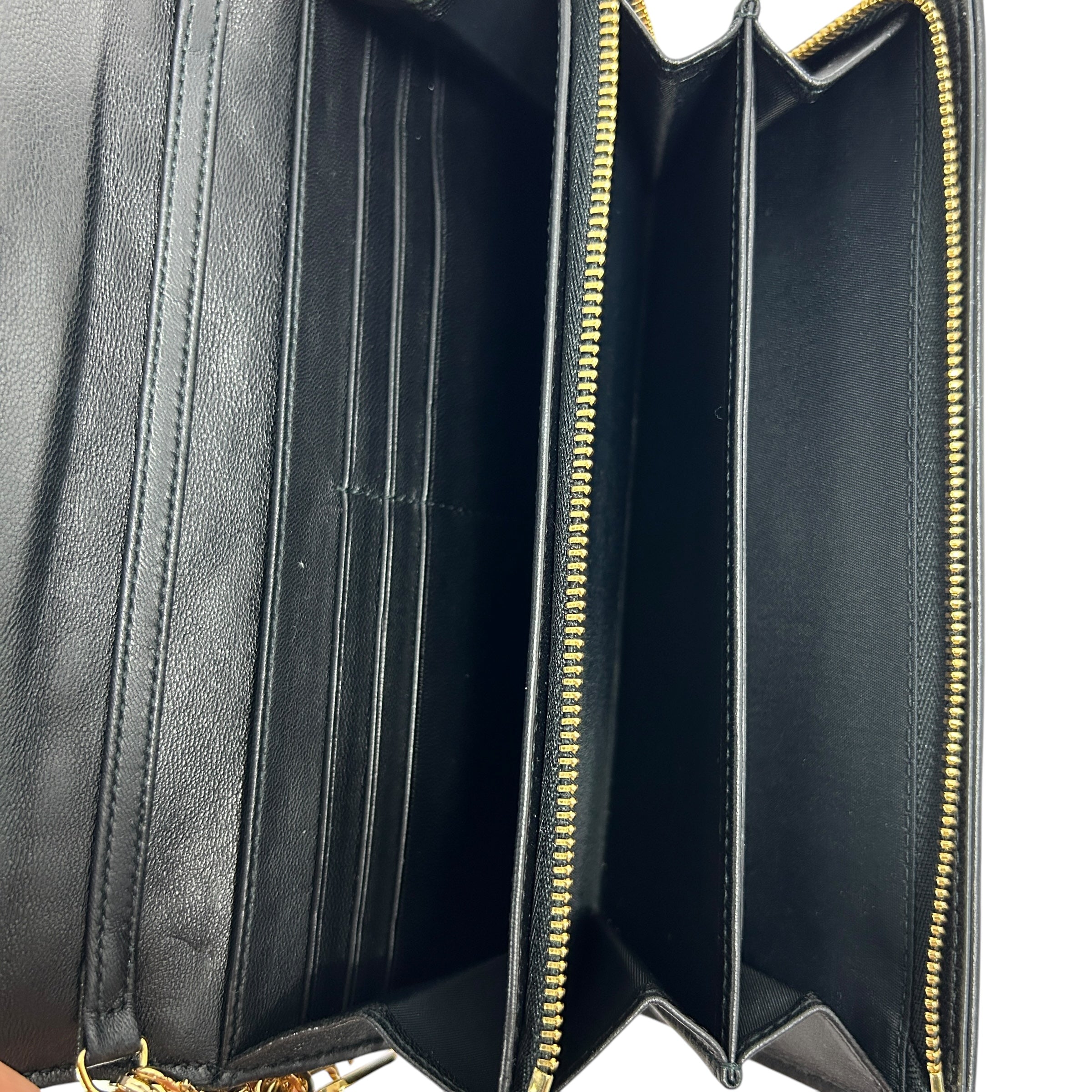 Black Quilted Cannage Leather Lady Dior Wallet