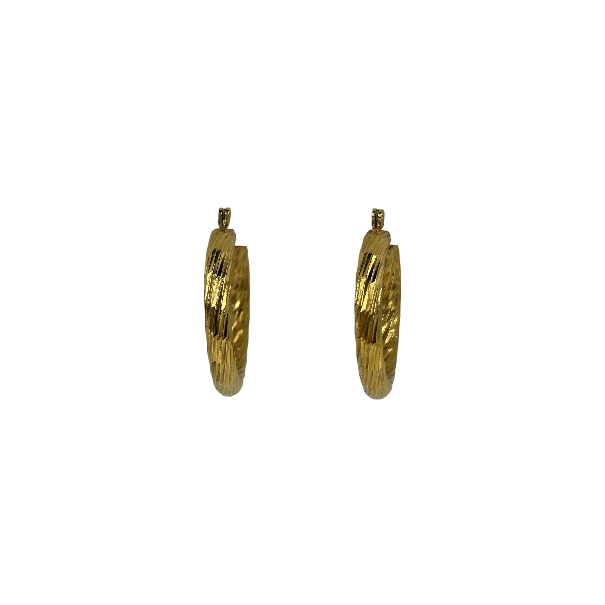 Custom Made 18K Gold Small Hoop Earrings