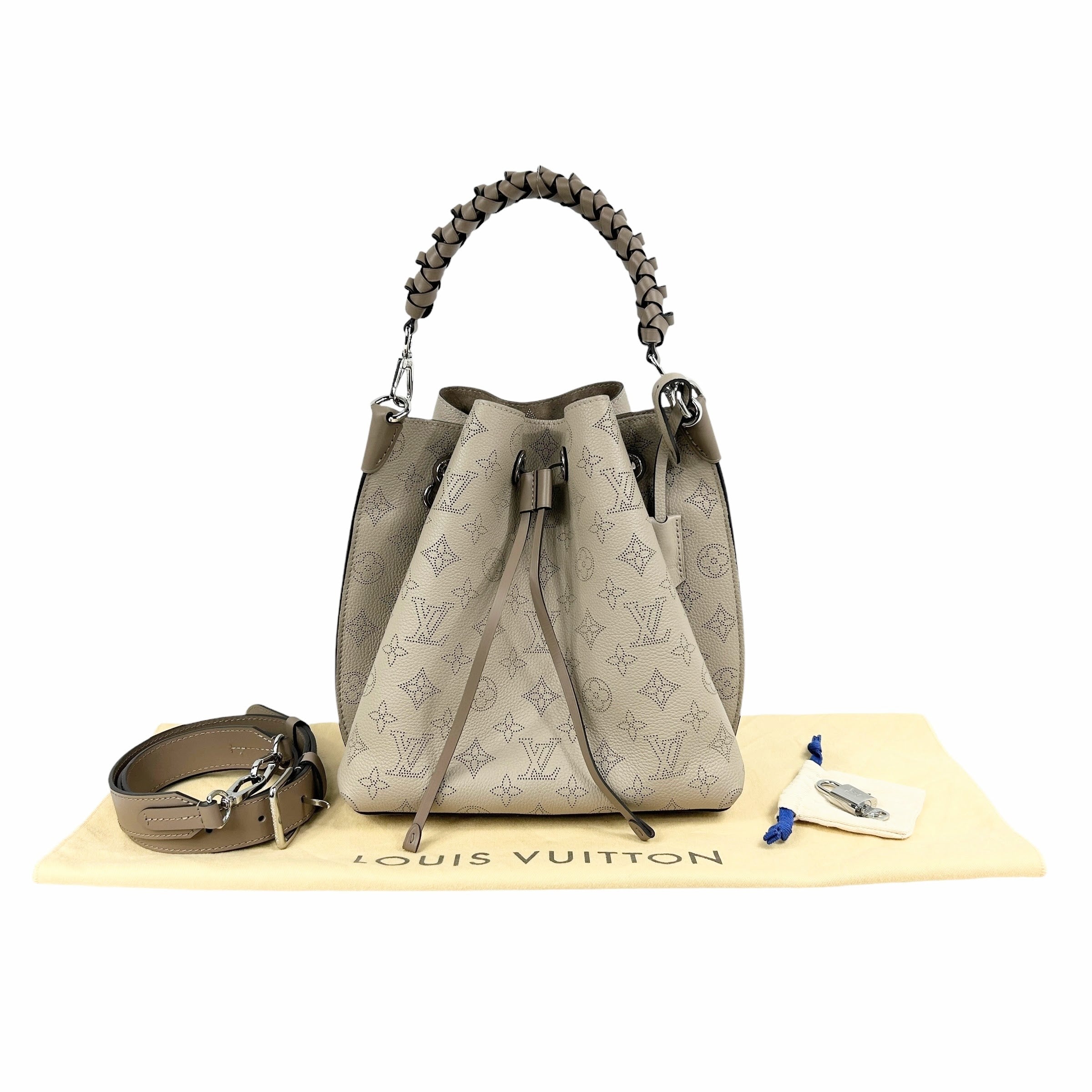 Beige Mahina Muria Galet Bucket Bag W/SHW