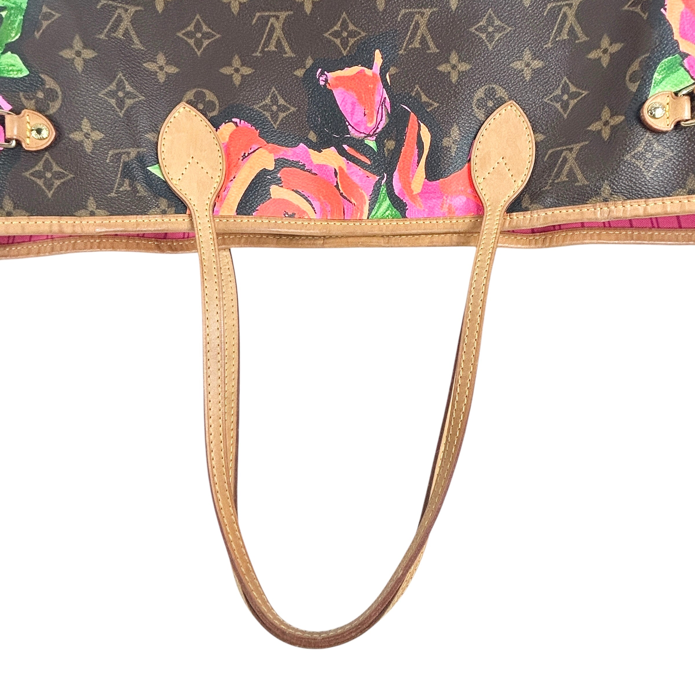 Limited Edition Monogram Coated Canvas Roses Neverfull MM w/GHW