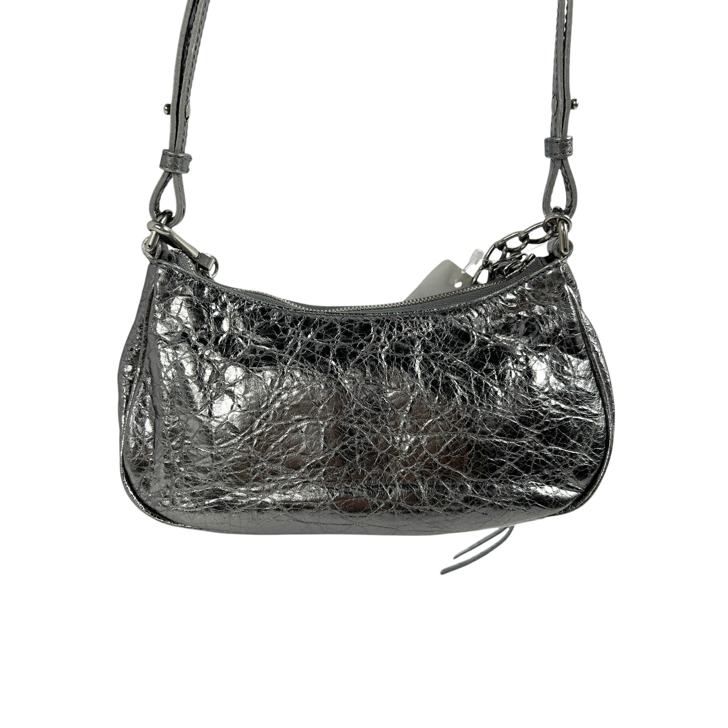 Metallic Silver Le Cagole Mini Tote Bag w/SHW